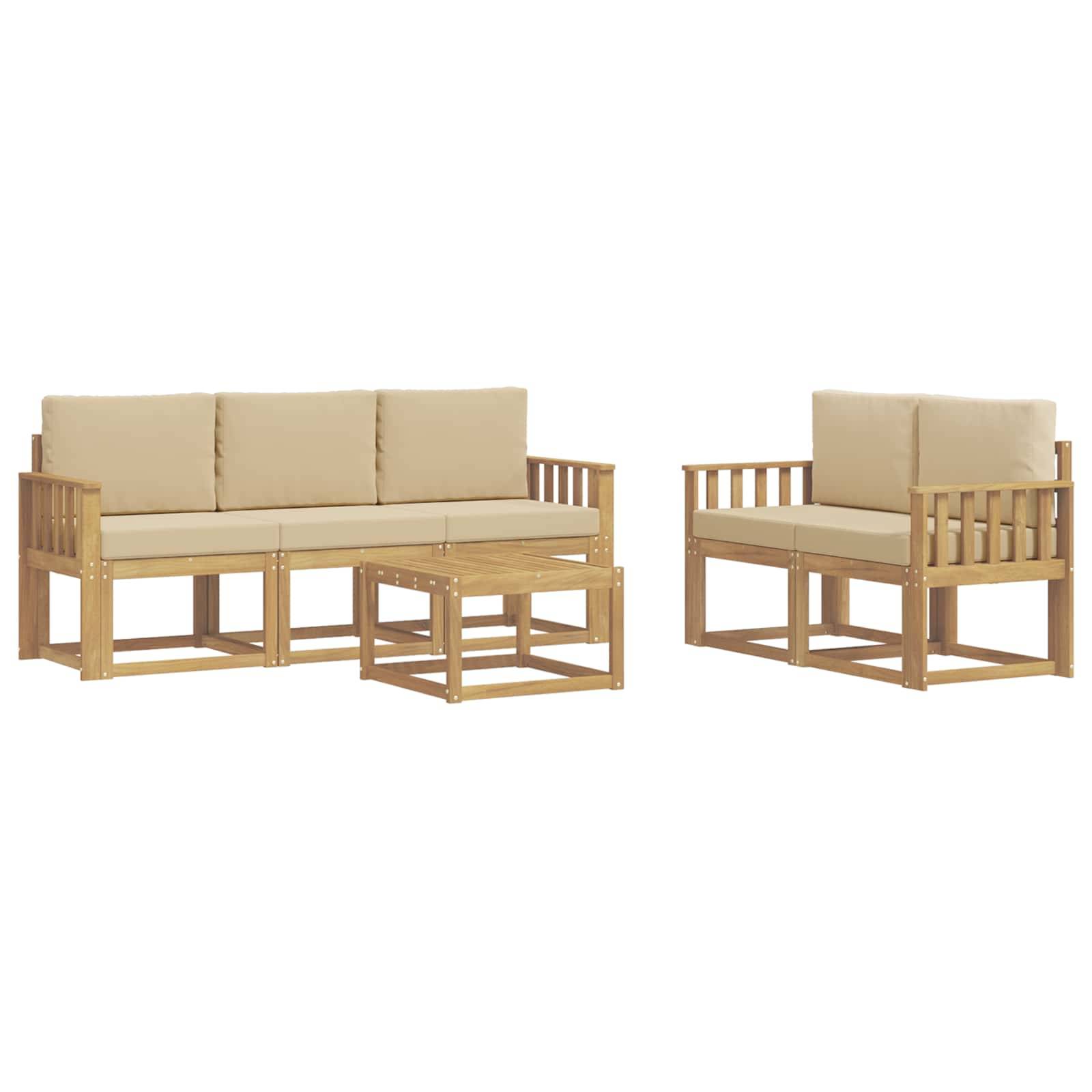 vidaXL Outdoor-Sofagarnitur 6 pcs