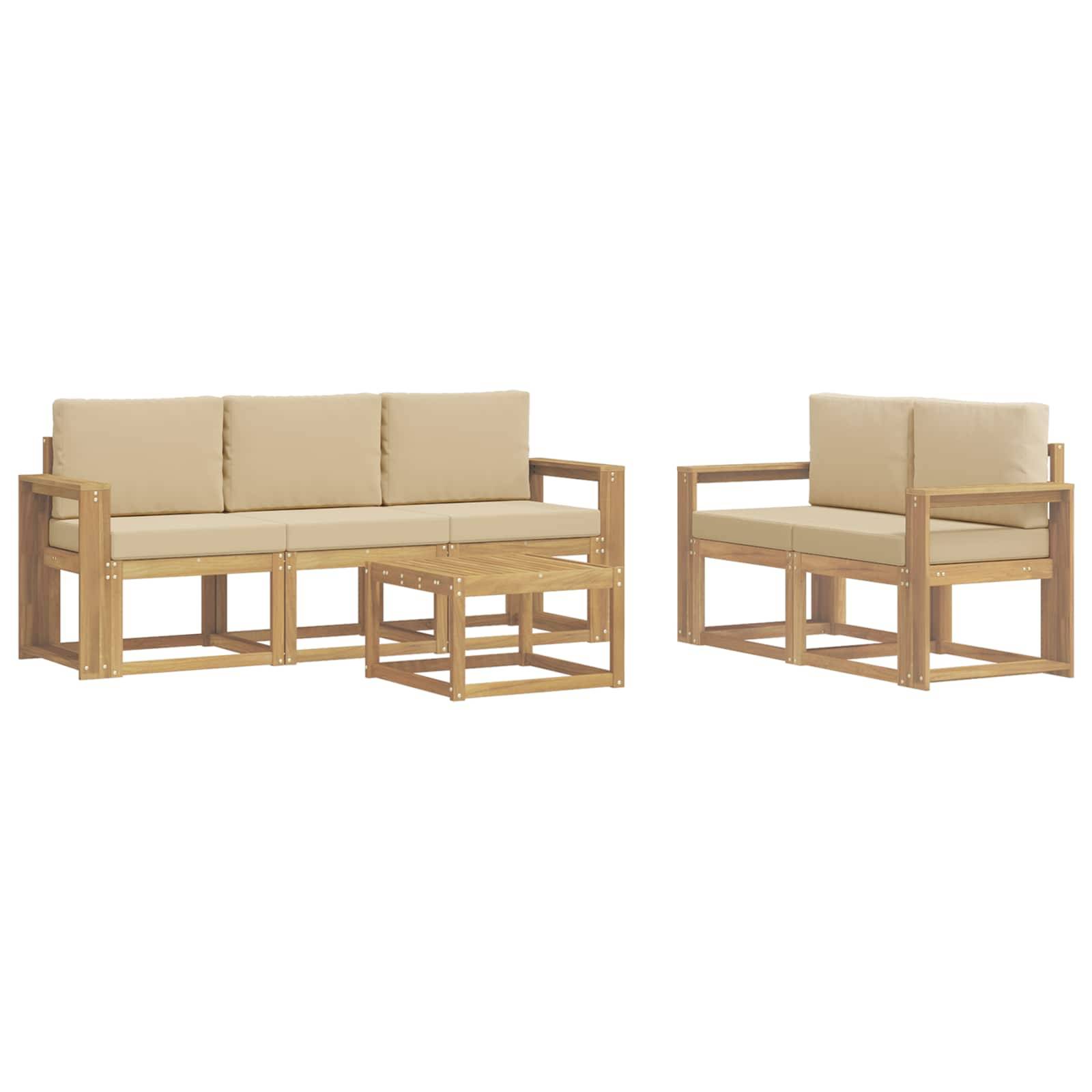 vidaXL Outdoor-Sofagarnitur 6 pcs