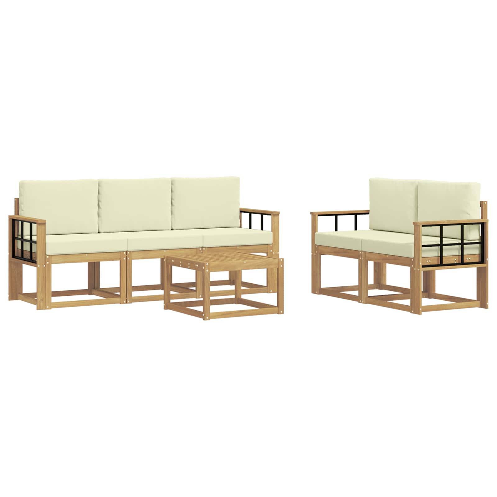 vidaXL Outdoor-Sofagarnitur 6 pcs
