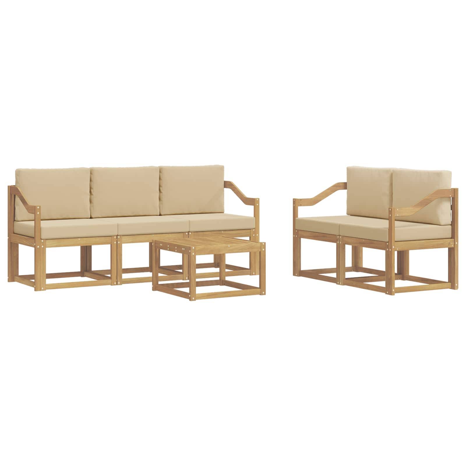 vidaXL Outdoor-Sofagarnitur 6 pcs