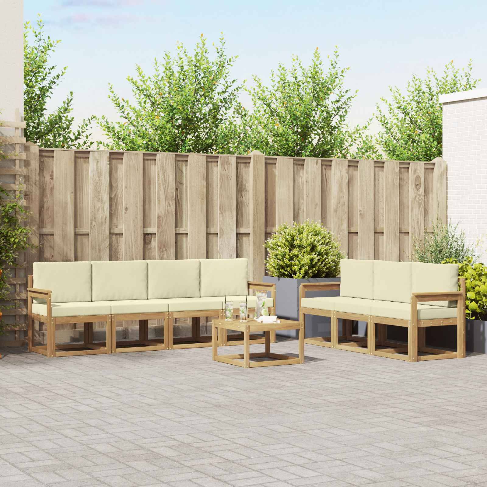 vidaXL Outdoor-Sofagarnitur 7 pcs
