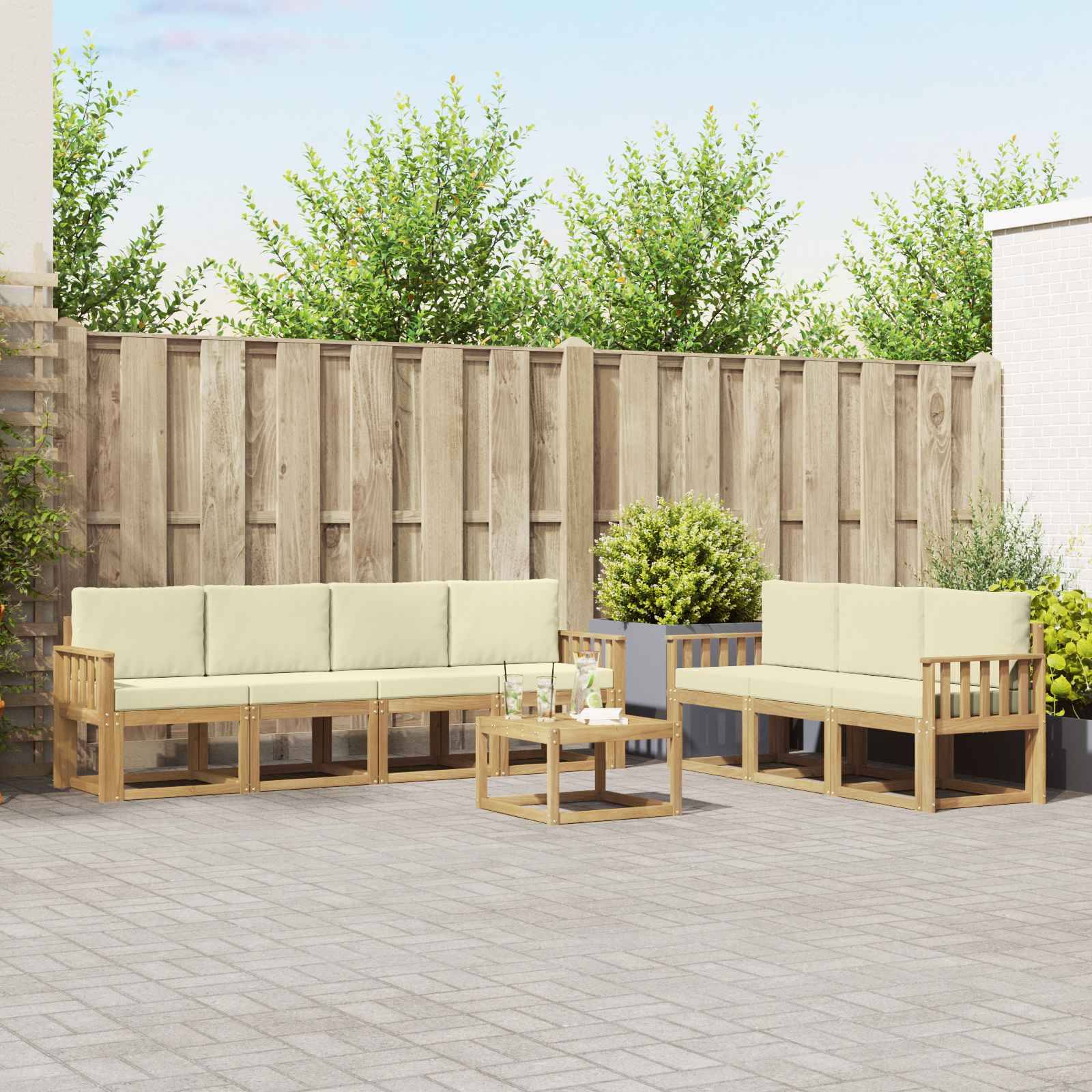 vidaXL Outdoor-Sofagarnitur 7 pcs