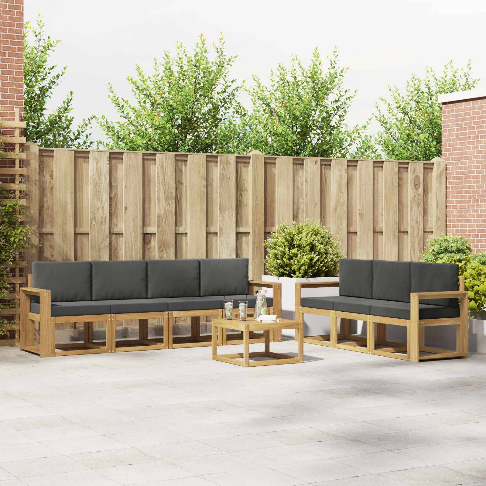 vidaXL Outdoor-Sofagarnitur 7 pcs