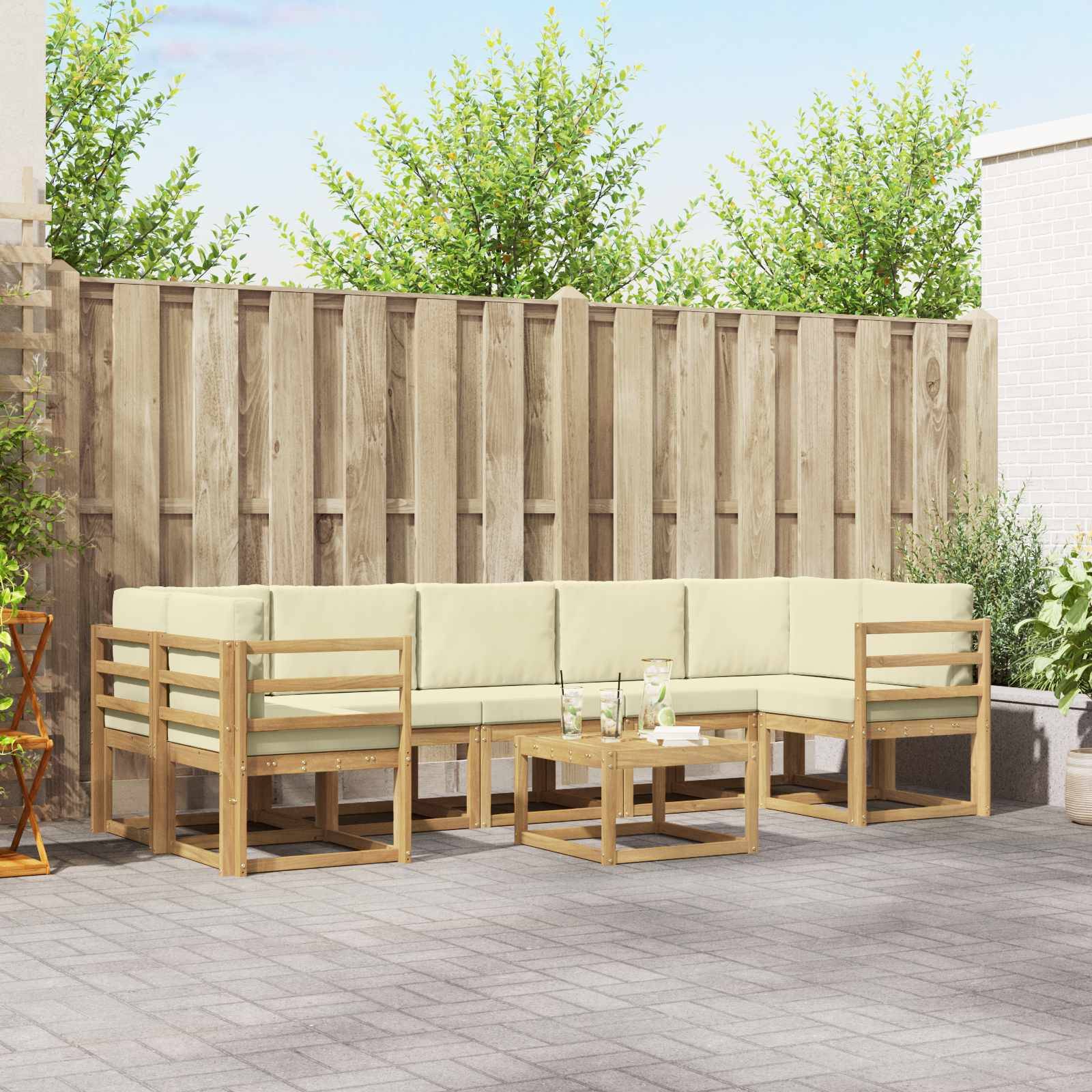 vidaXL Outdoor-Sofagarnitur 6 pcs