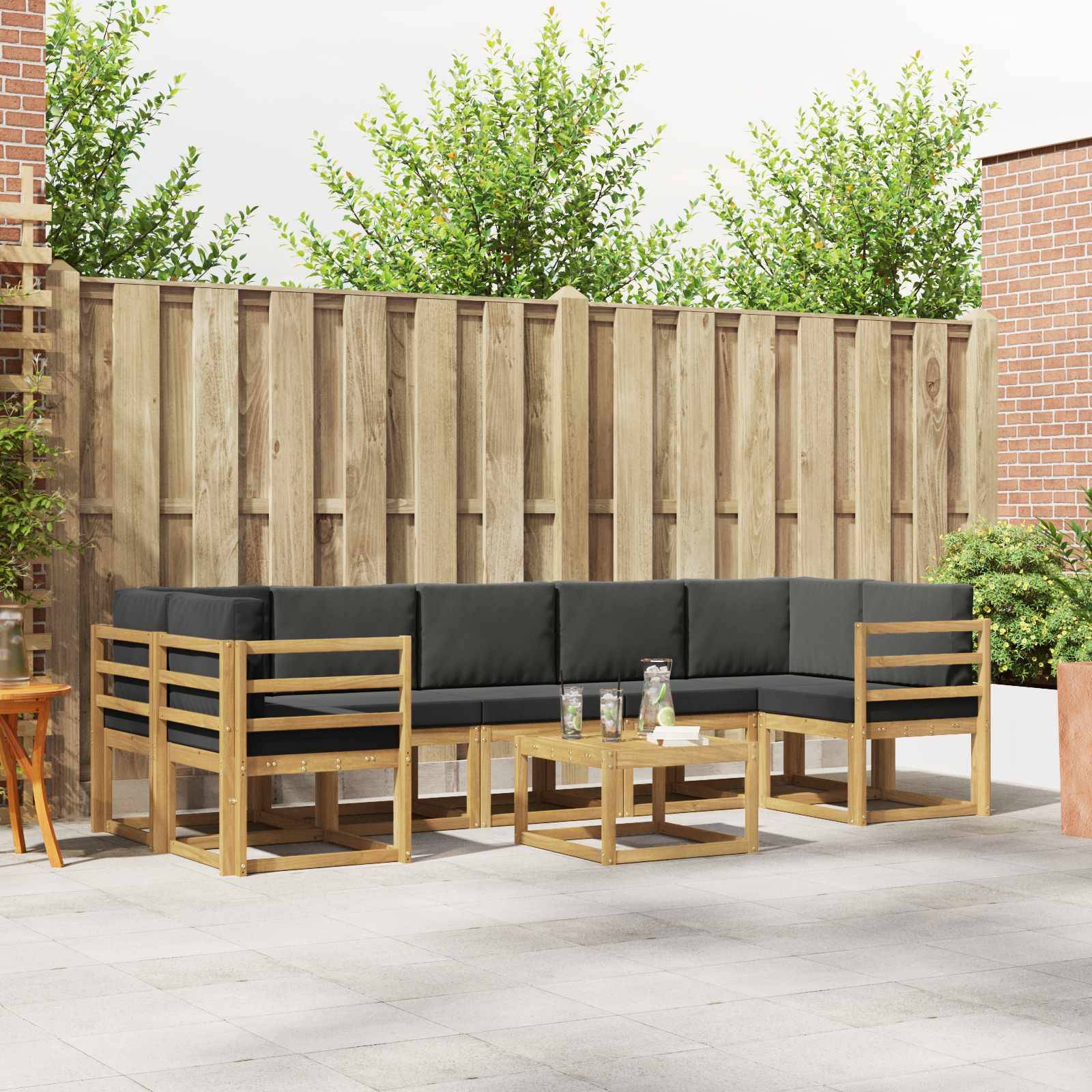 vidaXL Outdoor-Sofagarnitur 6 pcs
