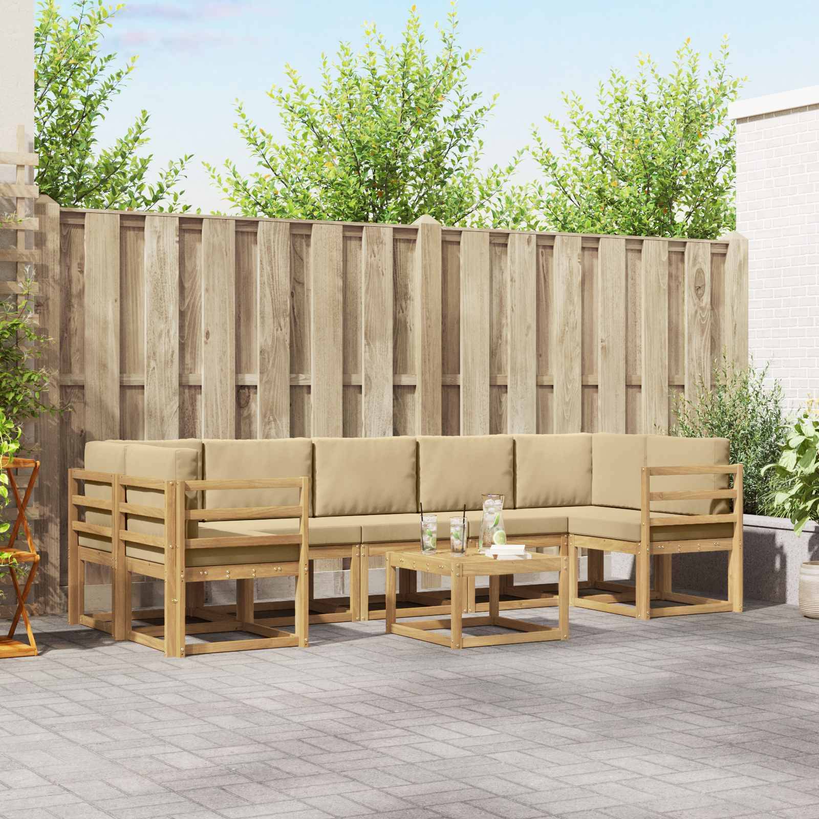 vidaXL Outdoor-Sofagarnitur 6 pcs