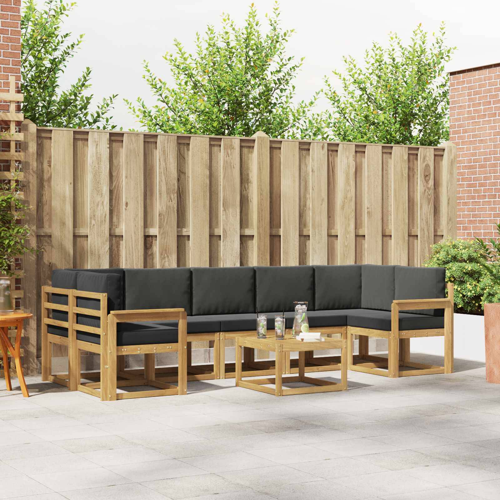vidaXL Outdoor-Sofagarnitur 6 pcs