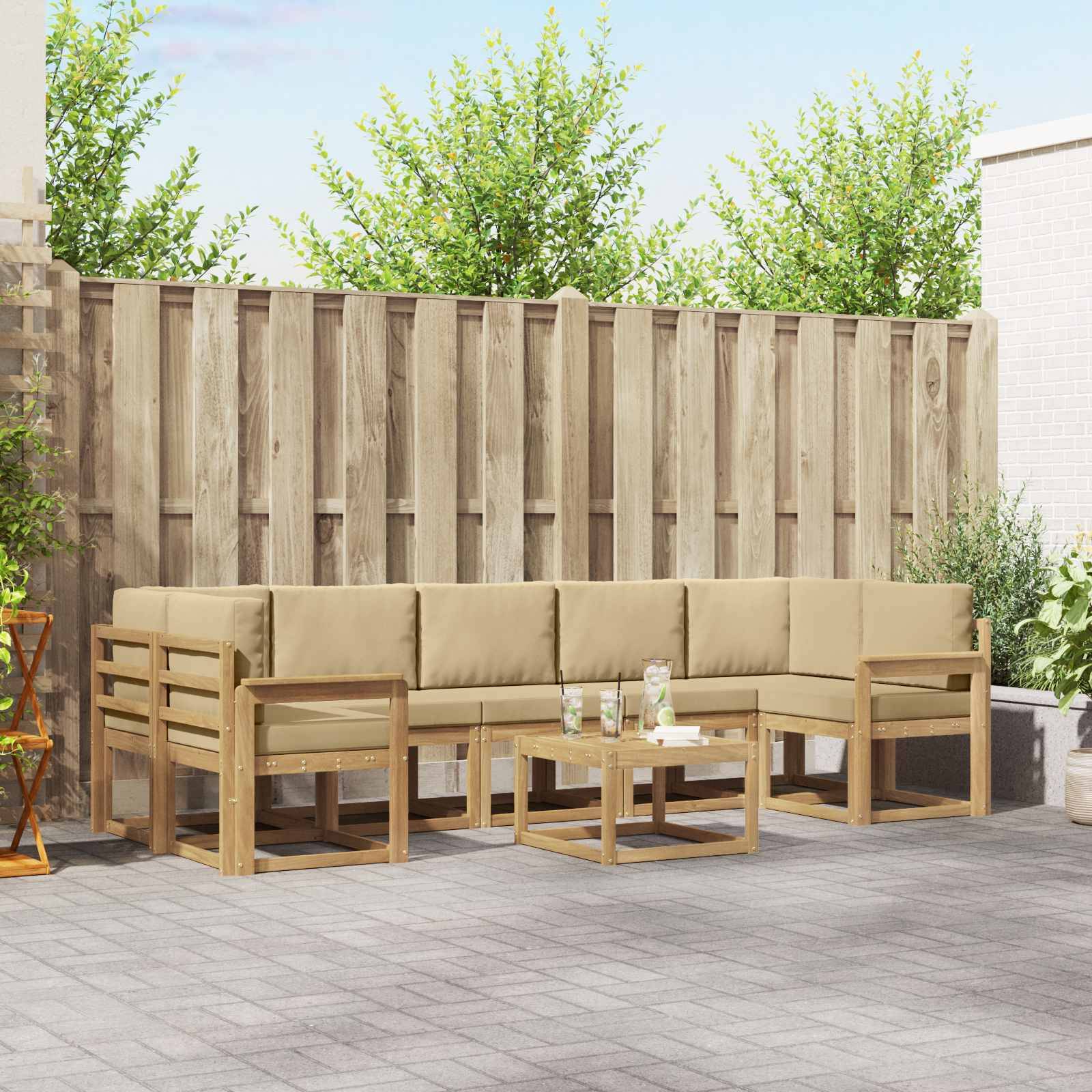 vidaXL Outdoor-Sofagarnitur 6 pcs