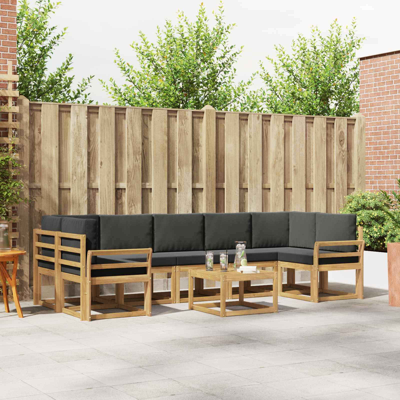 vidaXL Outdoor-Sofagarnitur 6 pcs