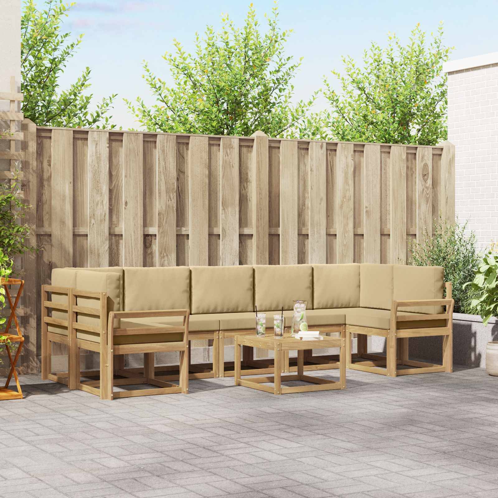 vidaXL Outdoor-Sofagarnitur 6 pcs
