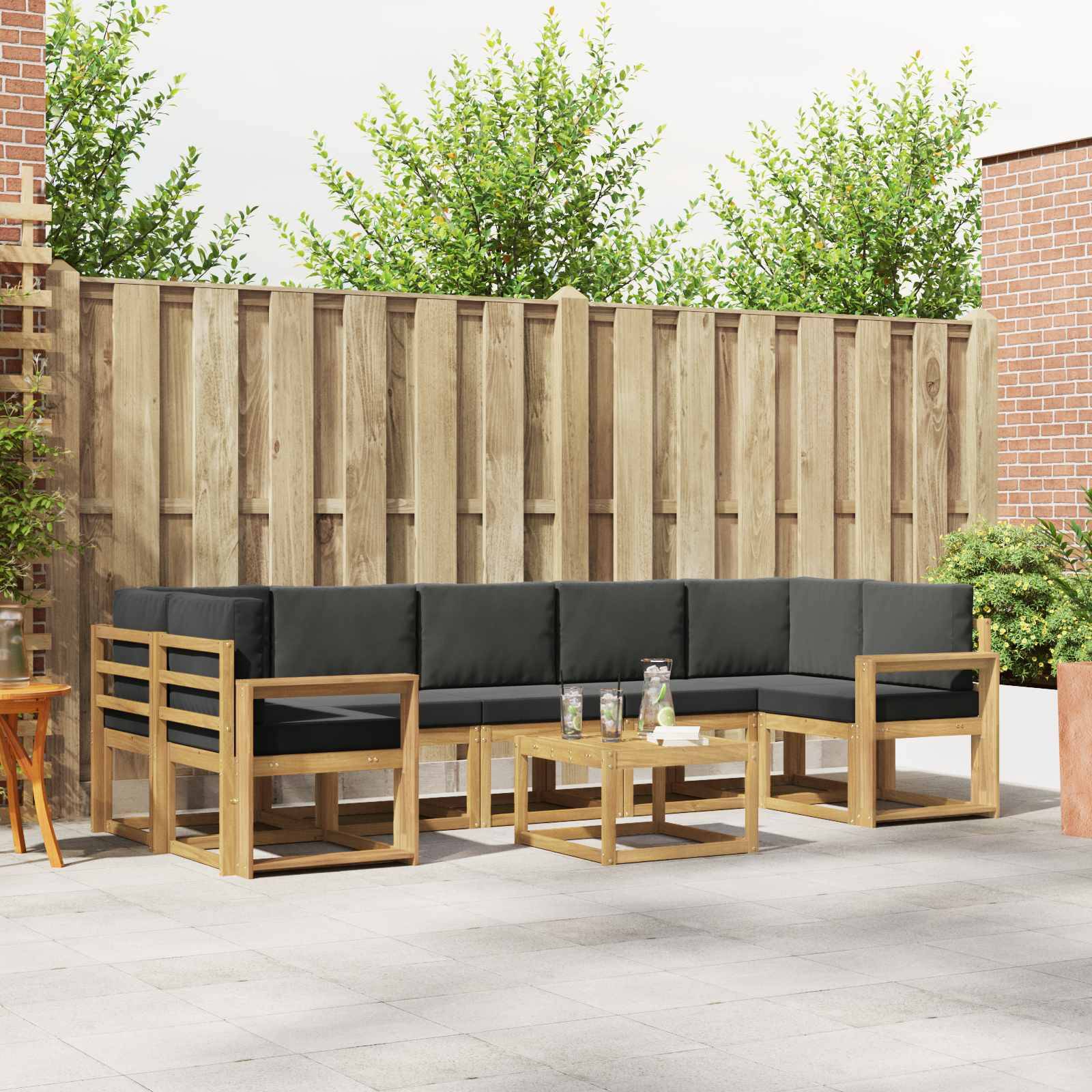 vidaXL Outdoor-Sofagarnitur 6 pcs