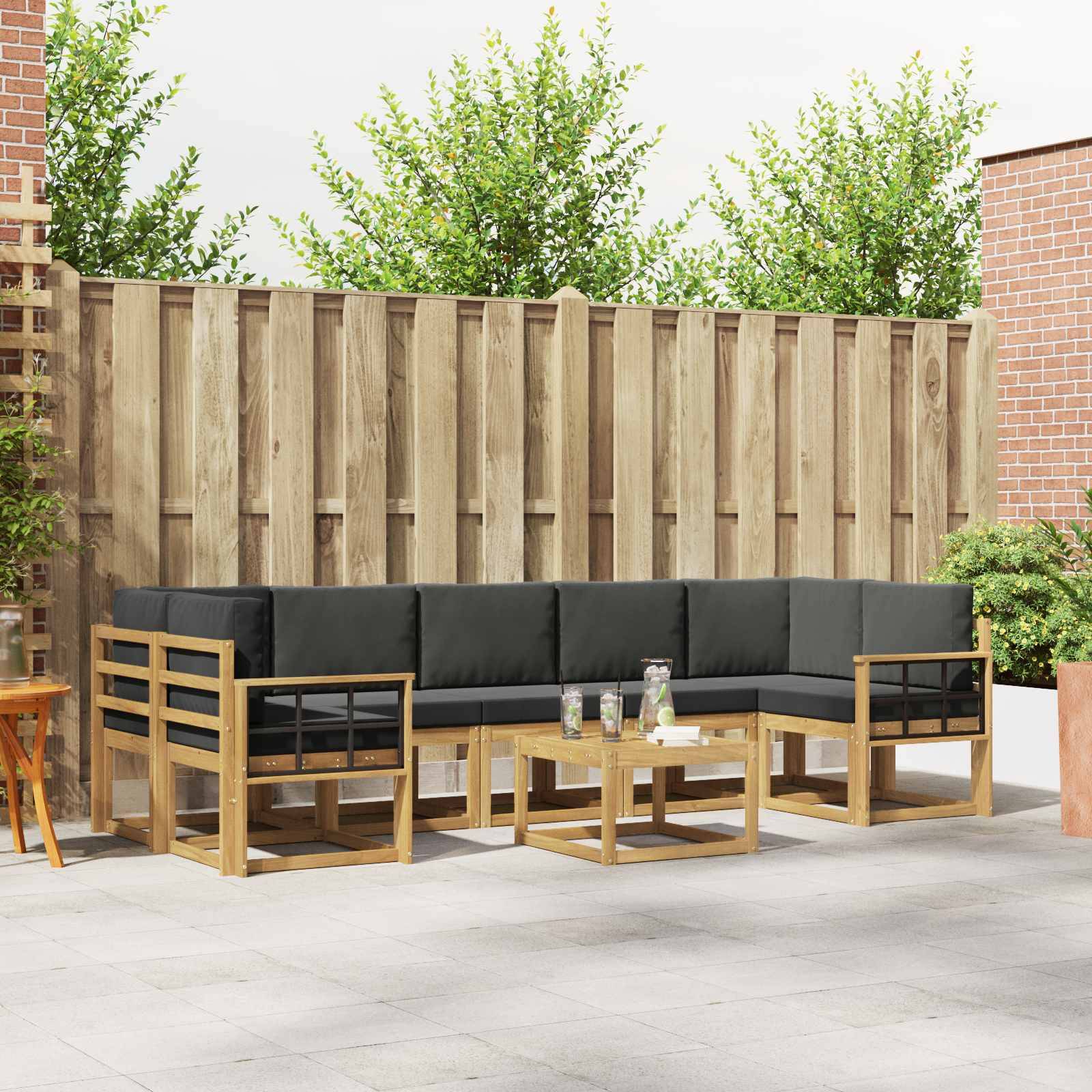 vidaXL Outdoor-Sofagarnitur 6 pcs