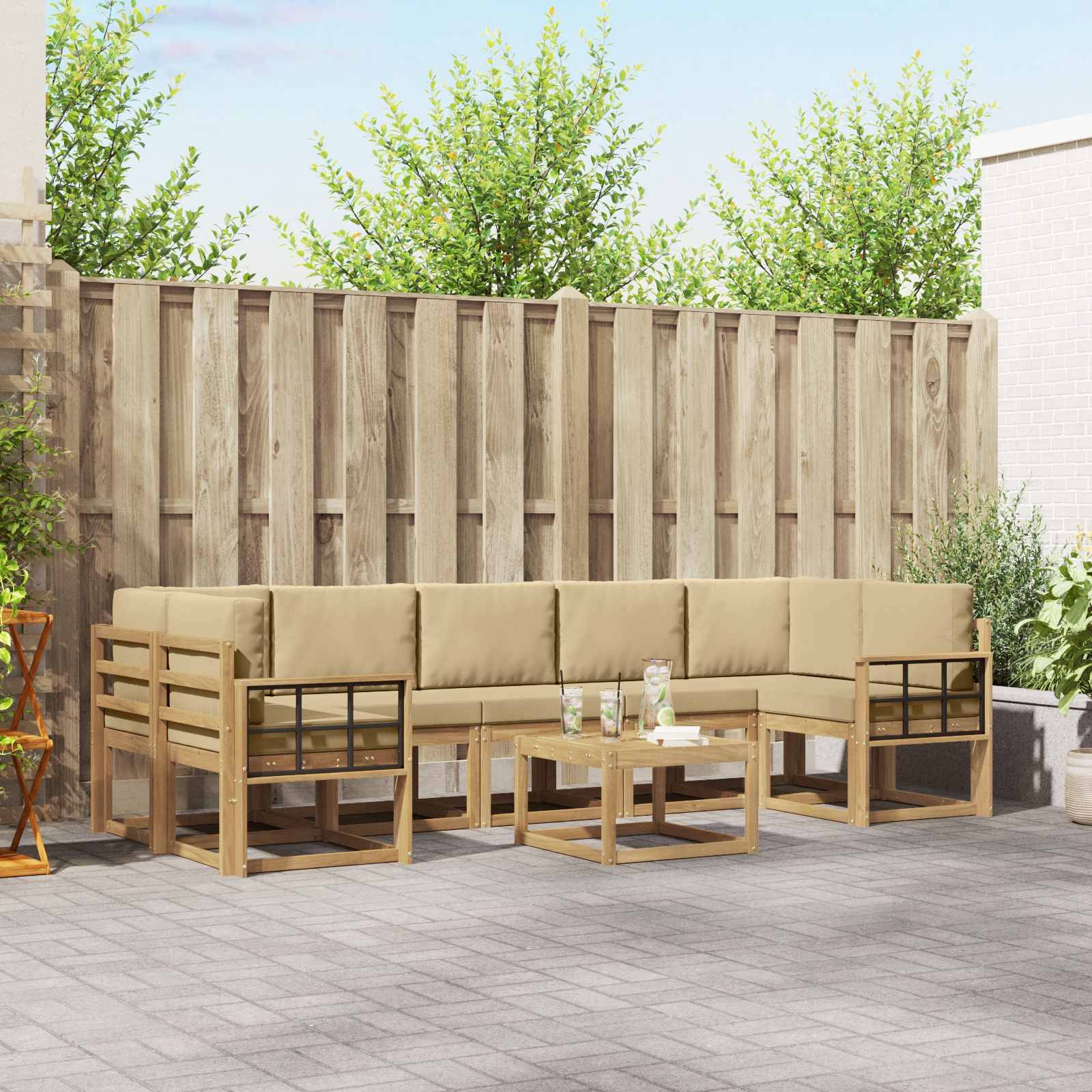vidaXL Outdoor-Sofagarnitur 6 pcs
