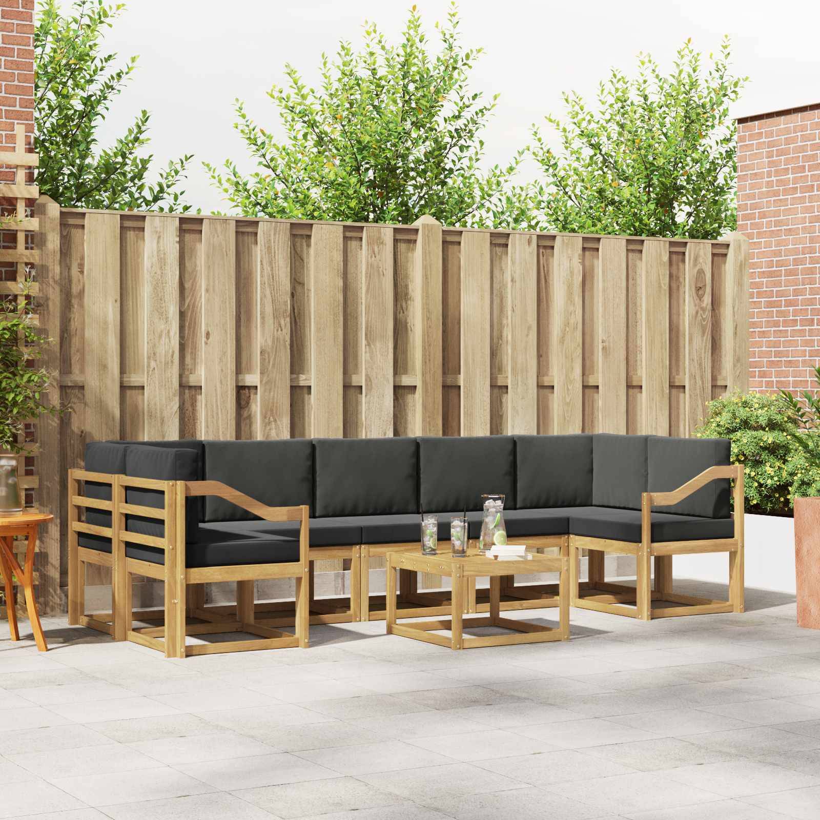 vidaXL Outdoor-Sofagarnitur 6 pcs