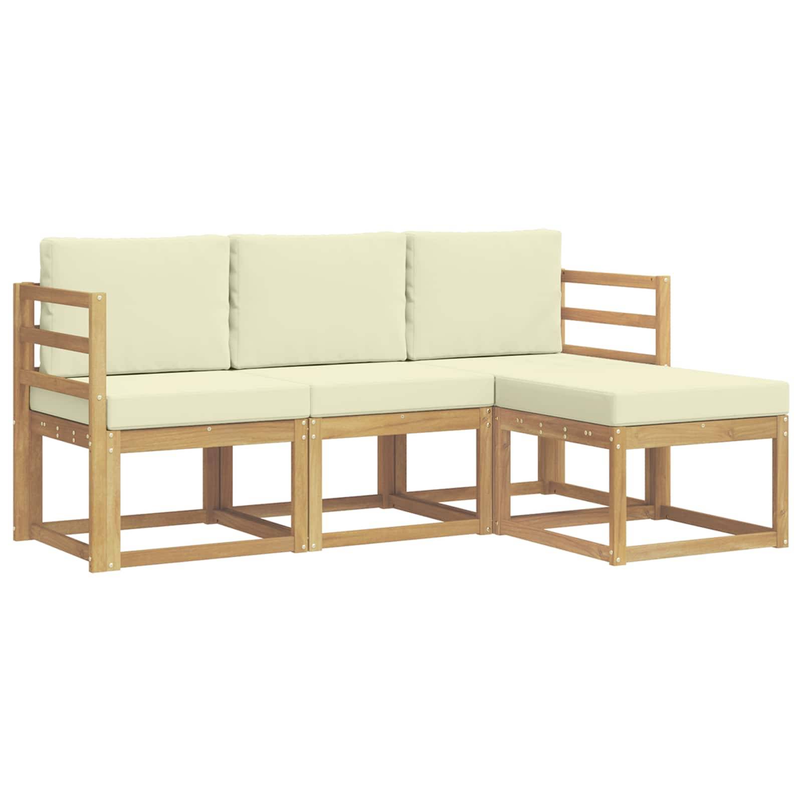 vidaXL Outdoor-Sofagarnitur 4 pcs