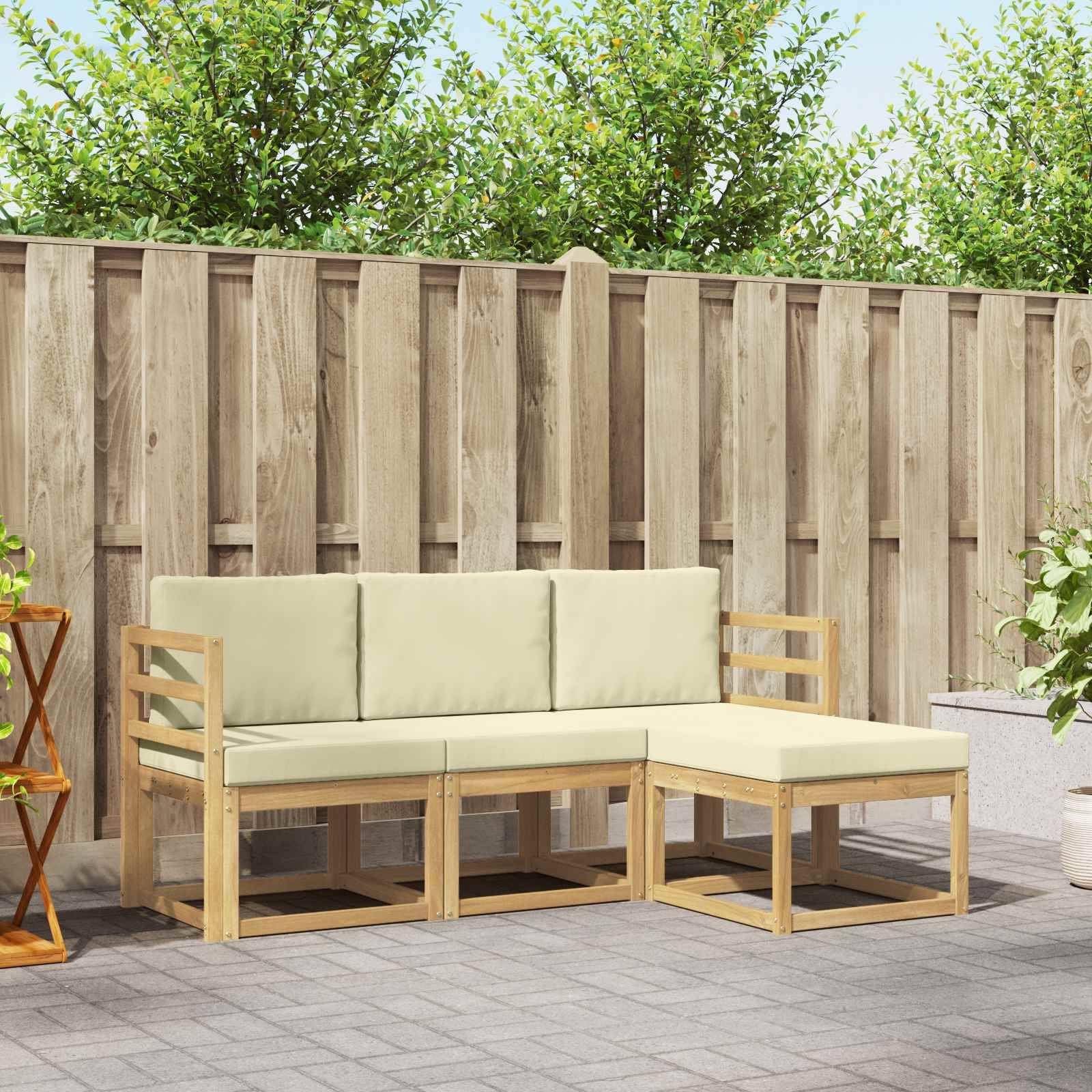 vidaXL Outdoor-Sofagarnitur 4 pcs
