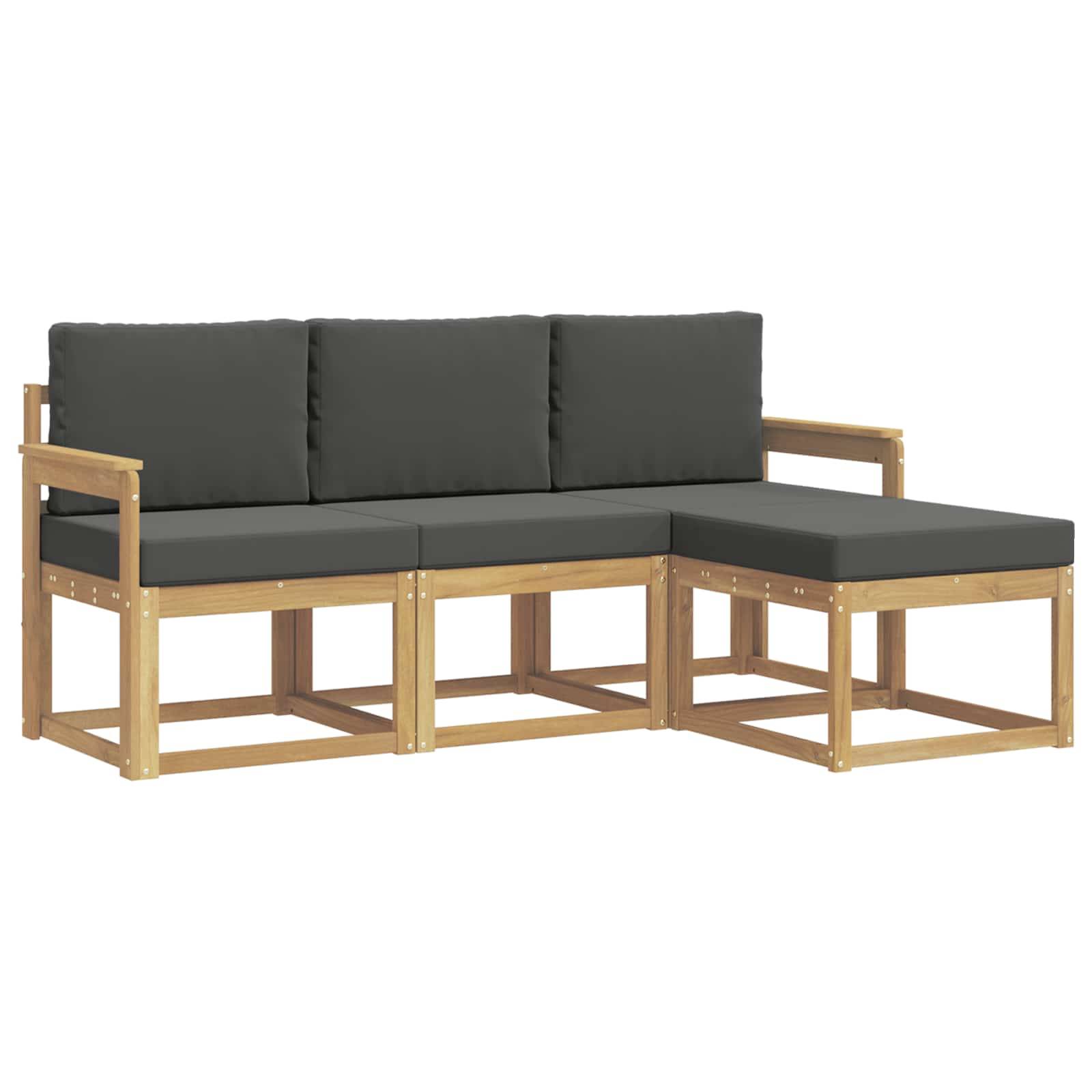 vidaXL Outdoor-Sofagarnitur 4 pcs