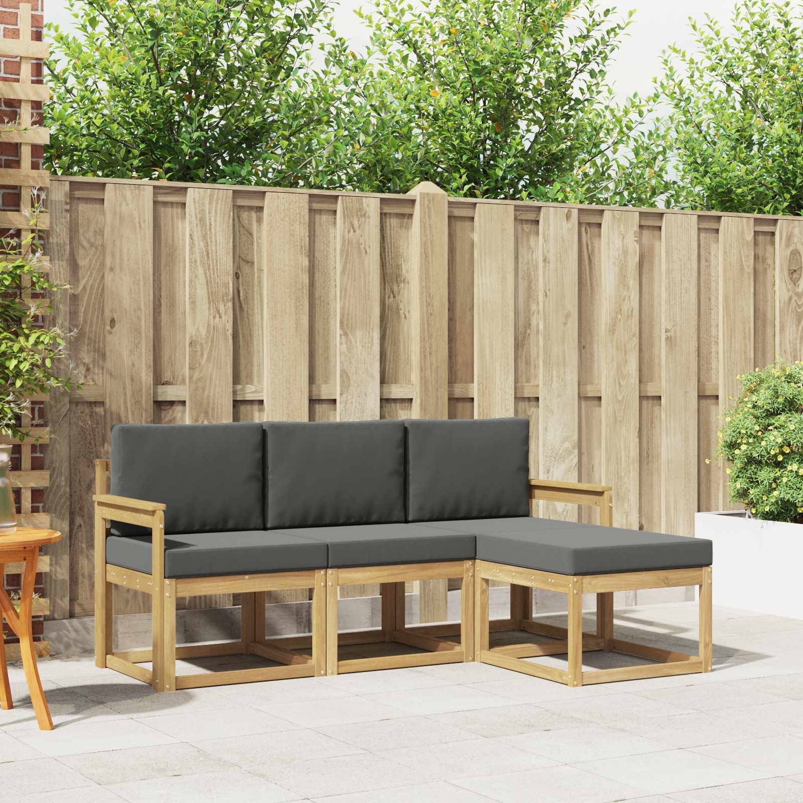 vidaXL Outdoor-Sofagarnitur 4 pcs