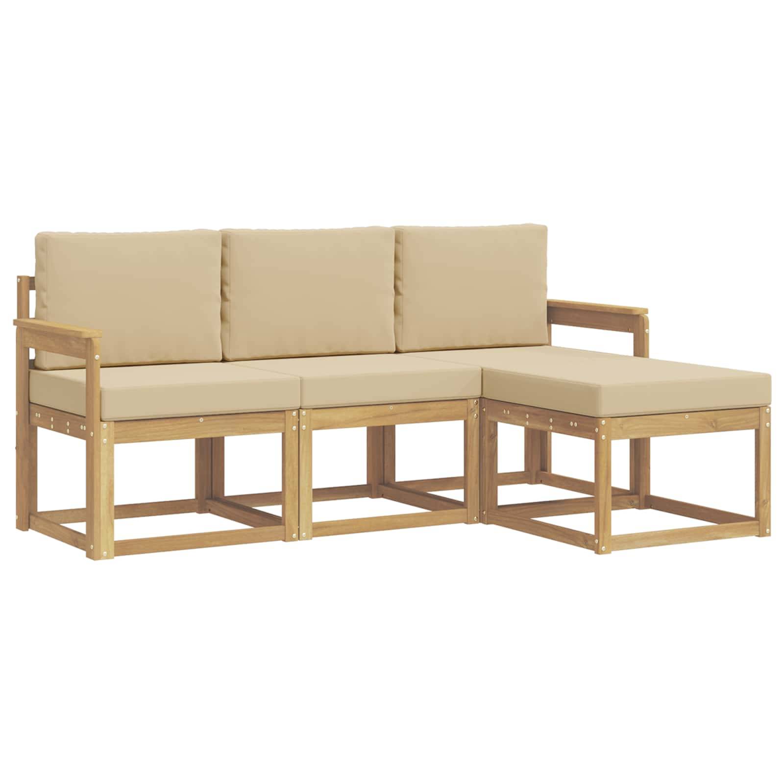 vidaXL Outdoor-Sofagarnitur 4 pcs