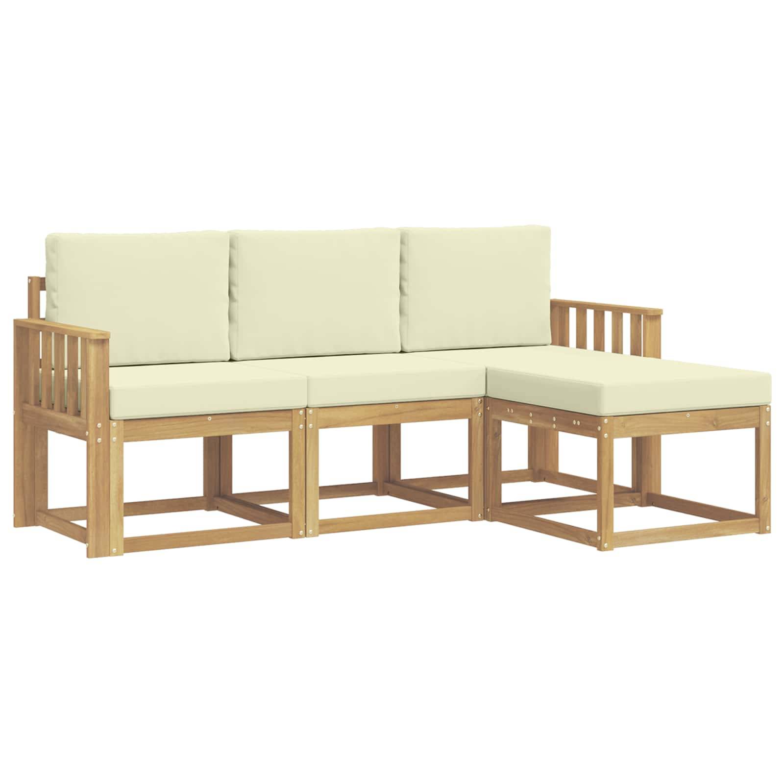 vidaXL Outdoor-Sofagarnitur 4 pcs
