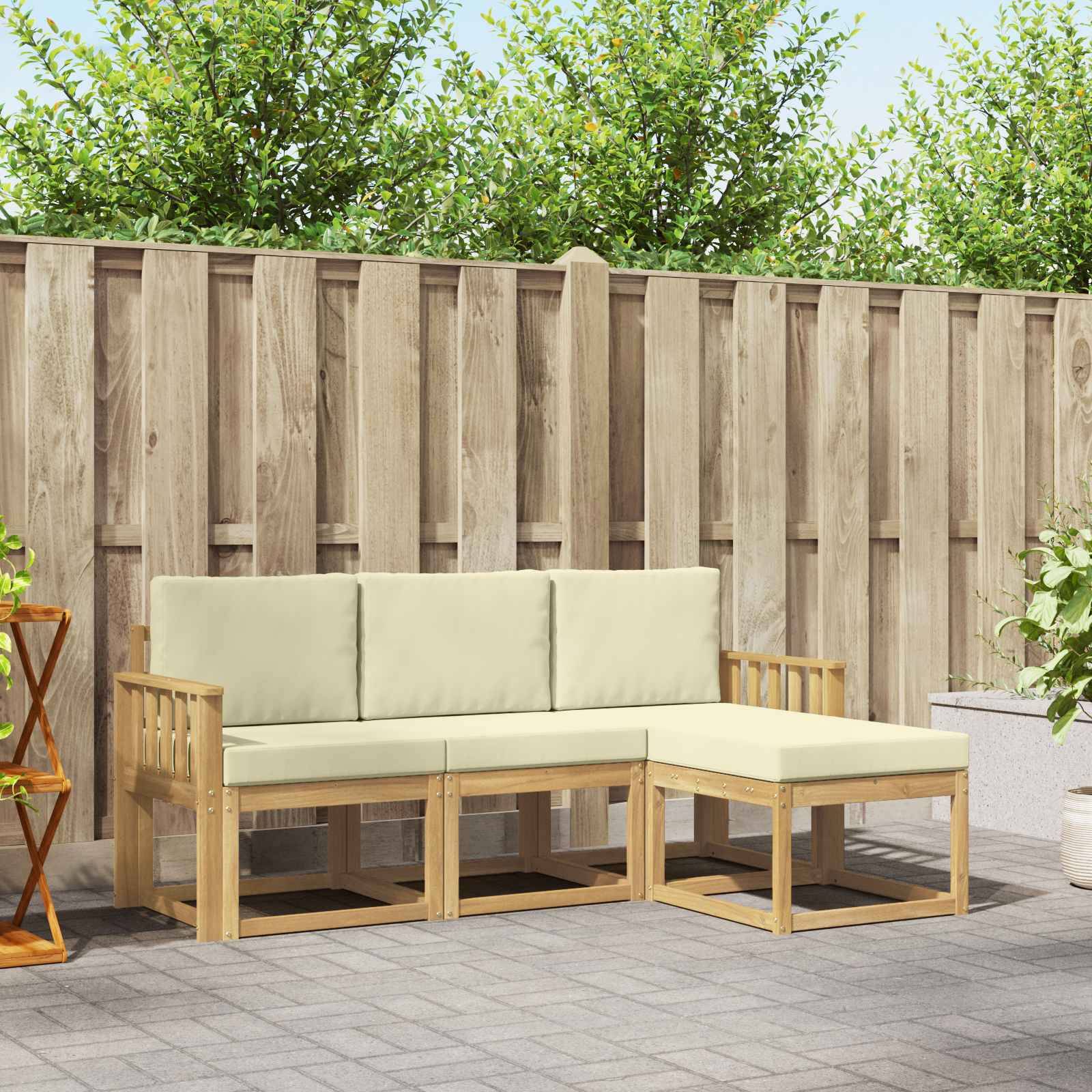 vidaXL Outdoor-Sofagarnitur 4 pcs