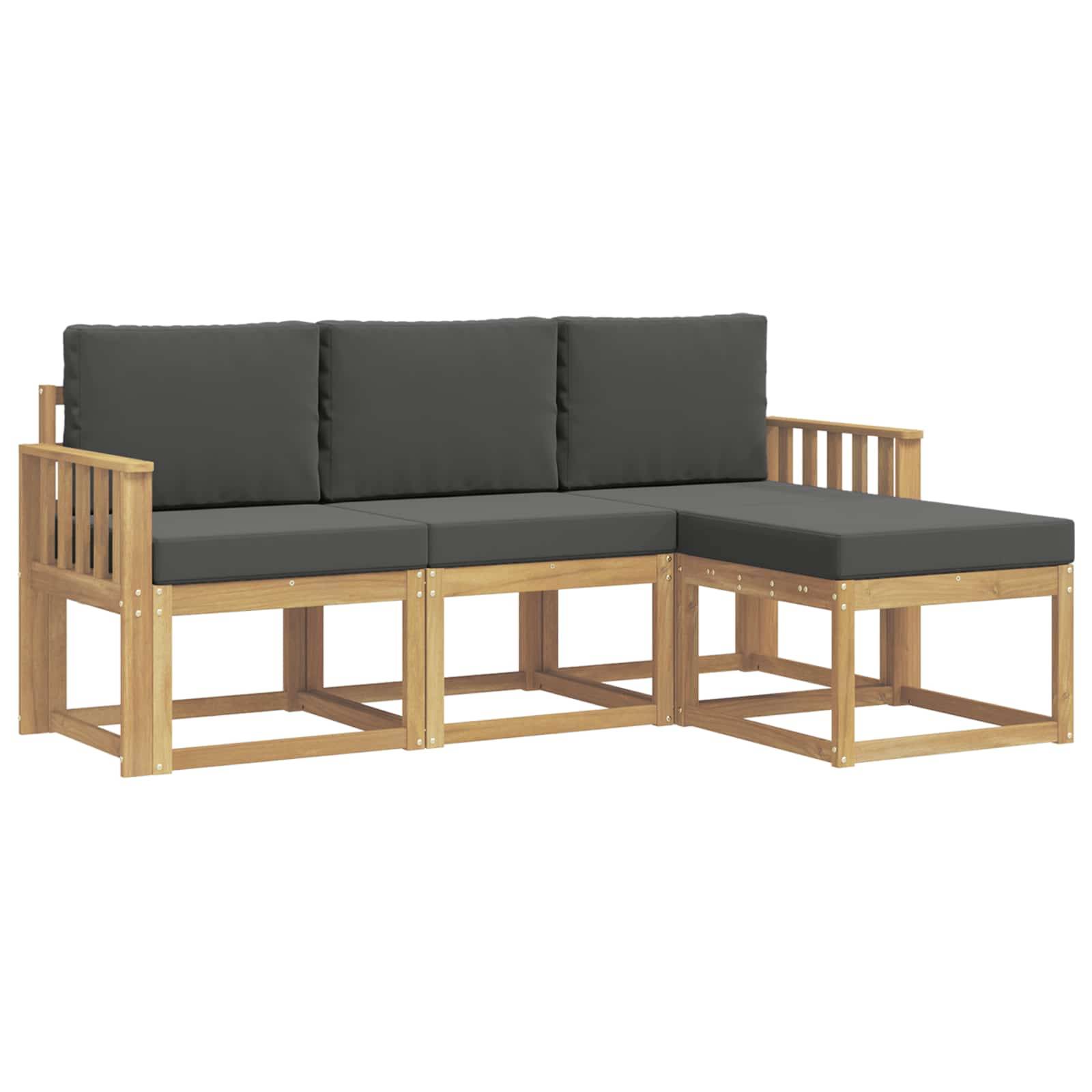 vidaXL Outdoor-Sofagarnitur 4 pcs
