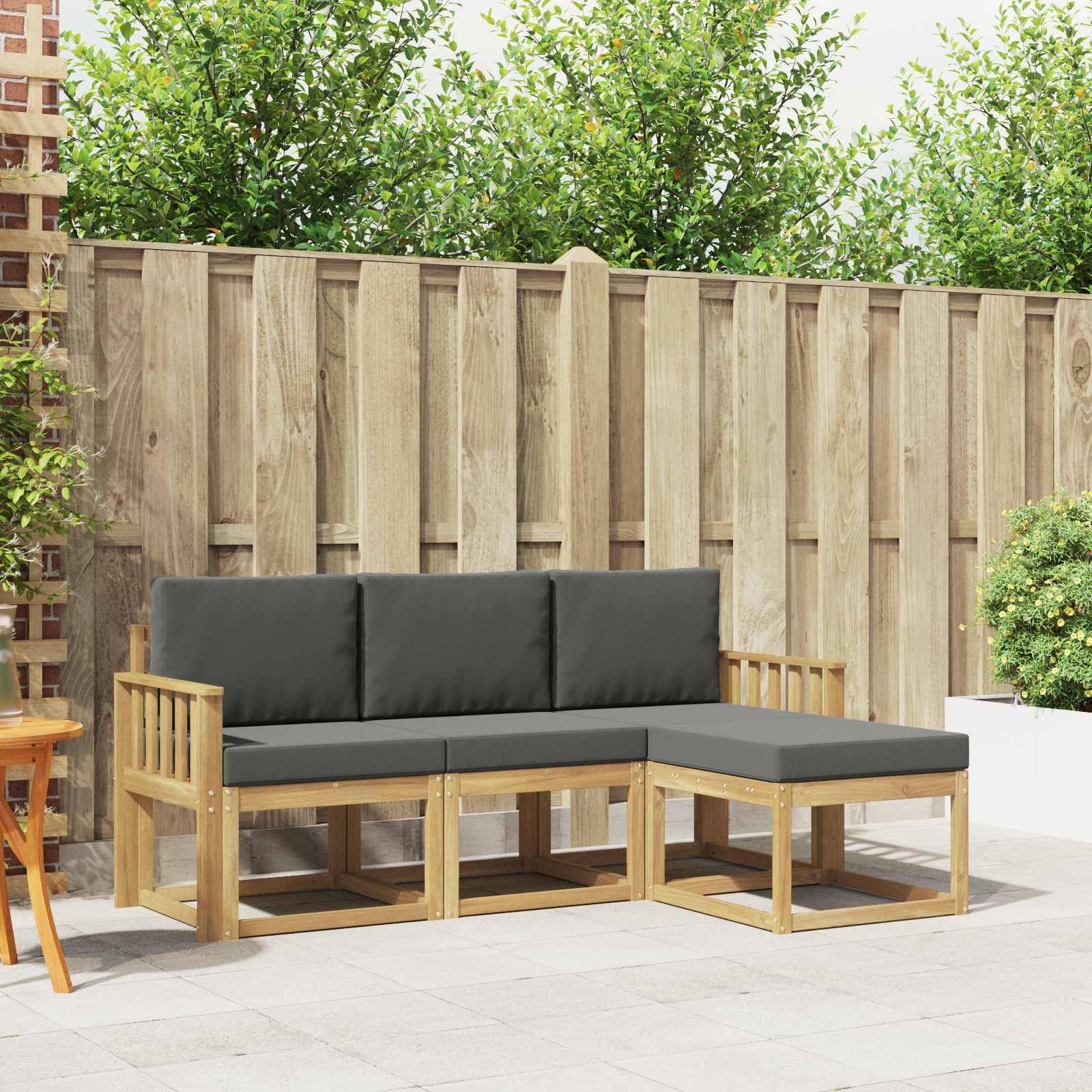 vidaXL Outdoor-Sofagarnitur 4 pcs