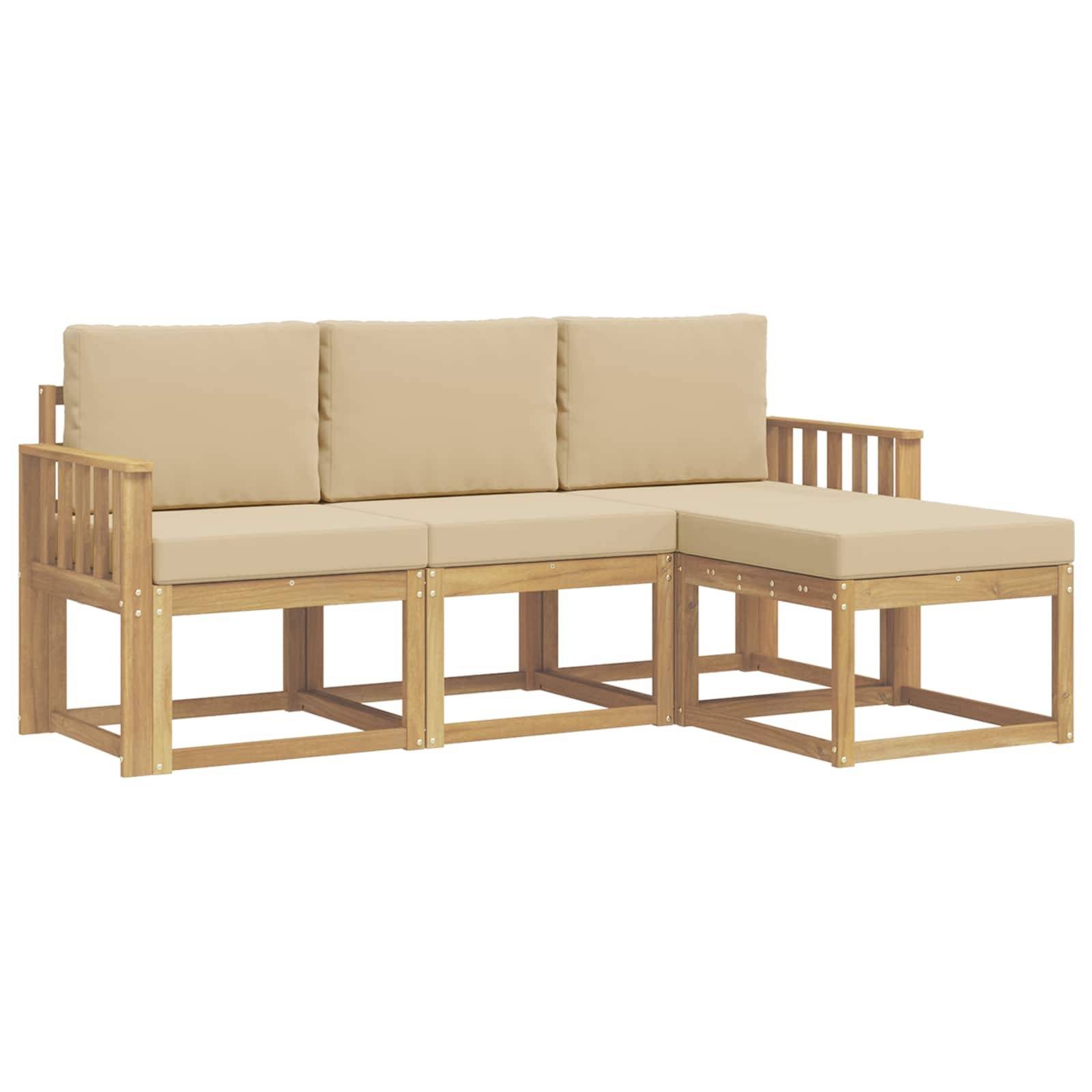 vidaXL Outdoor-Sofagarnitur 4 pcs