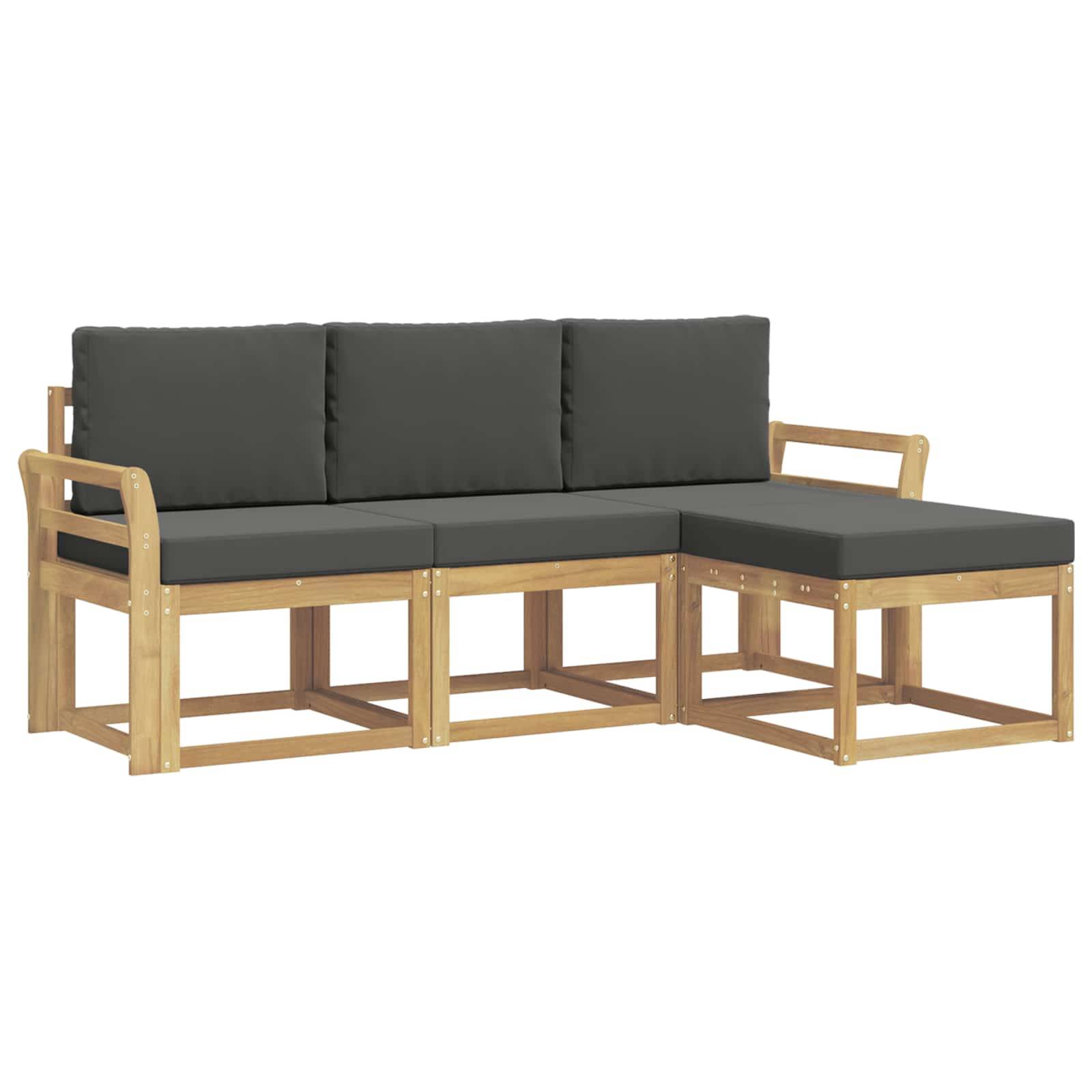 vidaXL Outdoor-Sofagarnitur 4 pcs
