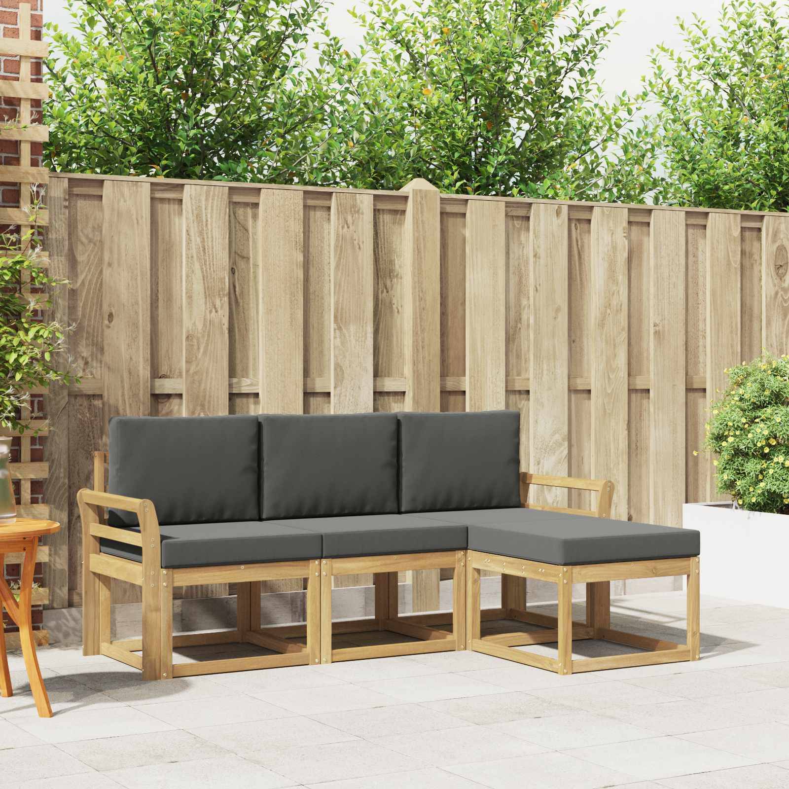 vidaXL Outdoor-Sofagarnitur 4 pcs