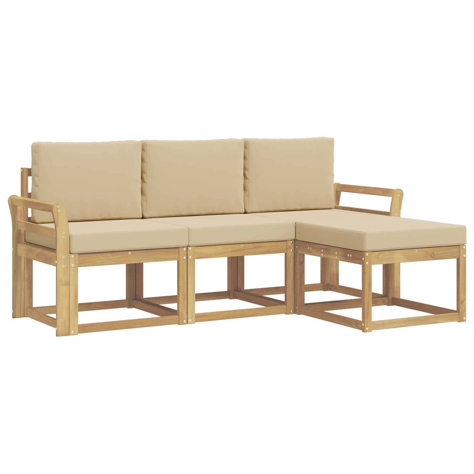 vidaXL Outdoor-Sofagarnitur 4 pcs