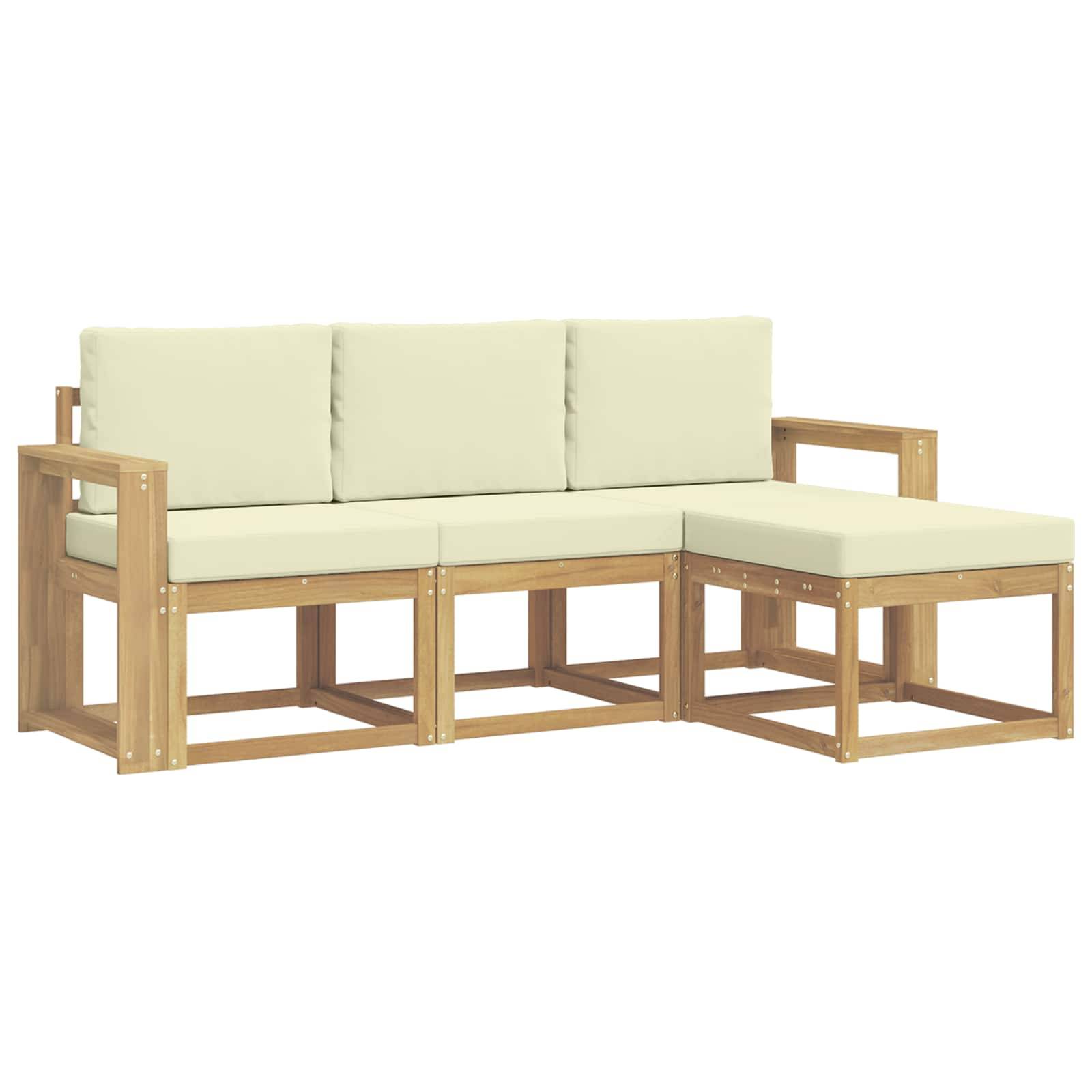 vidaXL Outdoor-Sofagarnitur 4 pcs