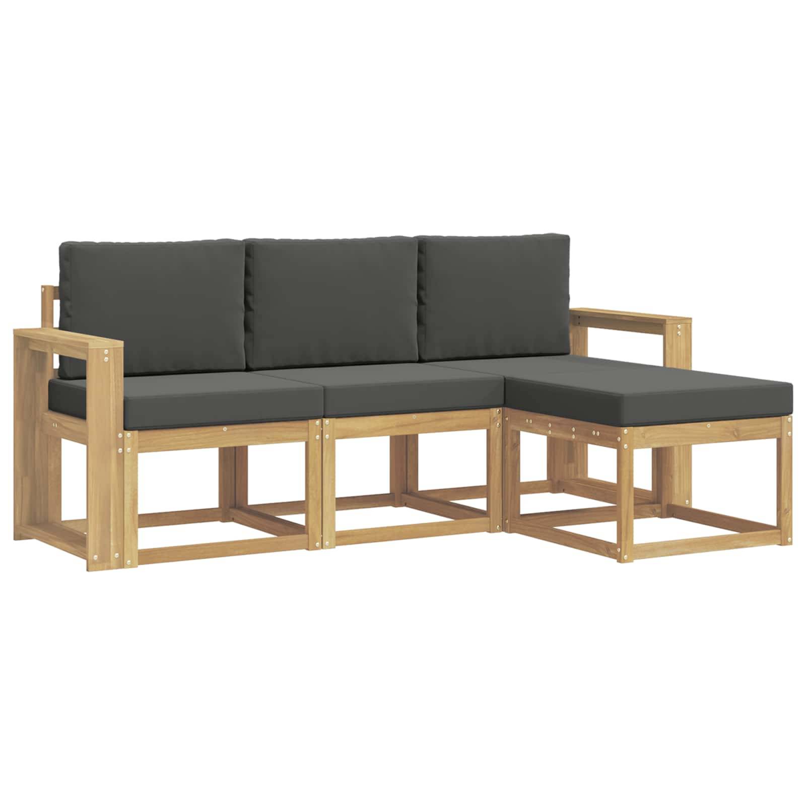 vidaXL Outdoor-Sofagarnitur 4 pcs