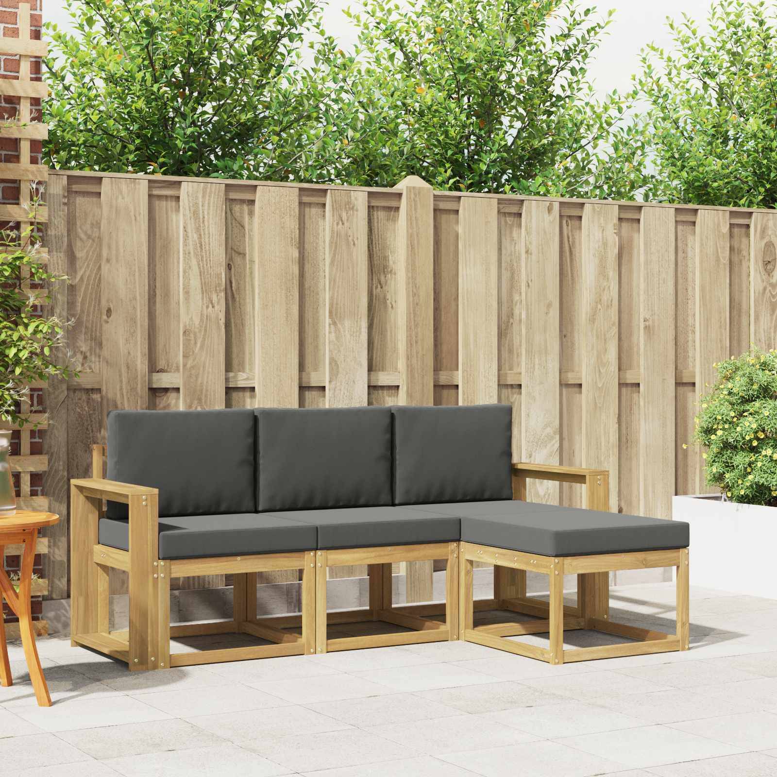 vidaXL Outdoor-Sofagarnitur 4 pcs