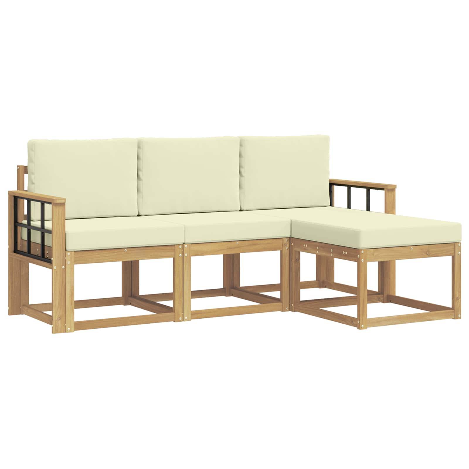 vidaXL Outdoor-Sofagarnitur 4 pcs