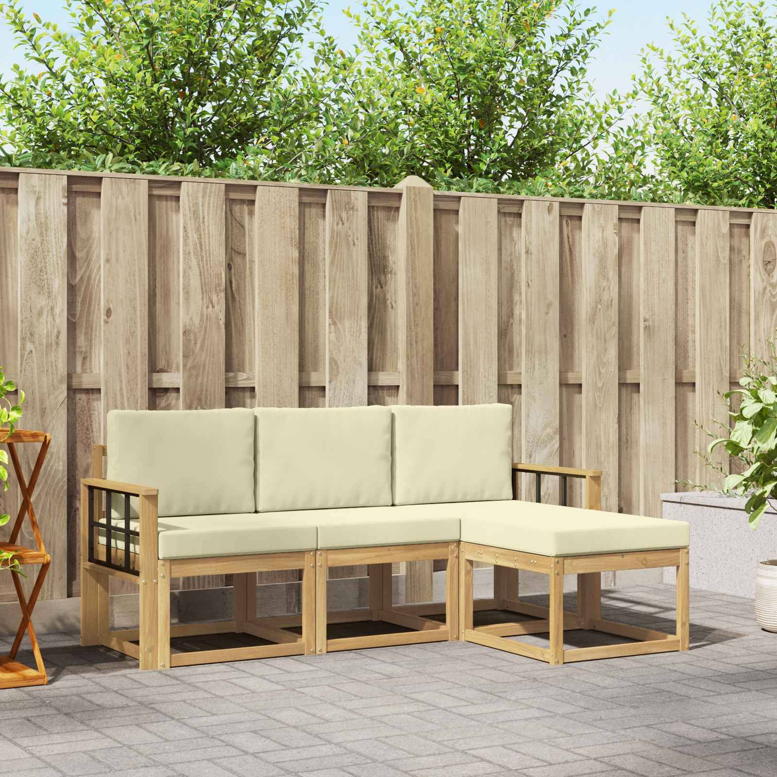 vidaXL Outdoor-Sofagarnitur 4 pcs