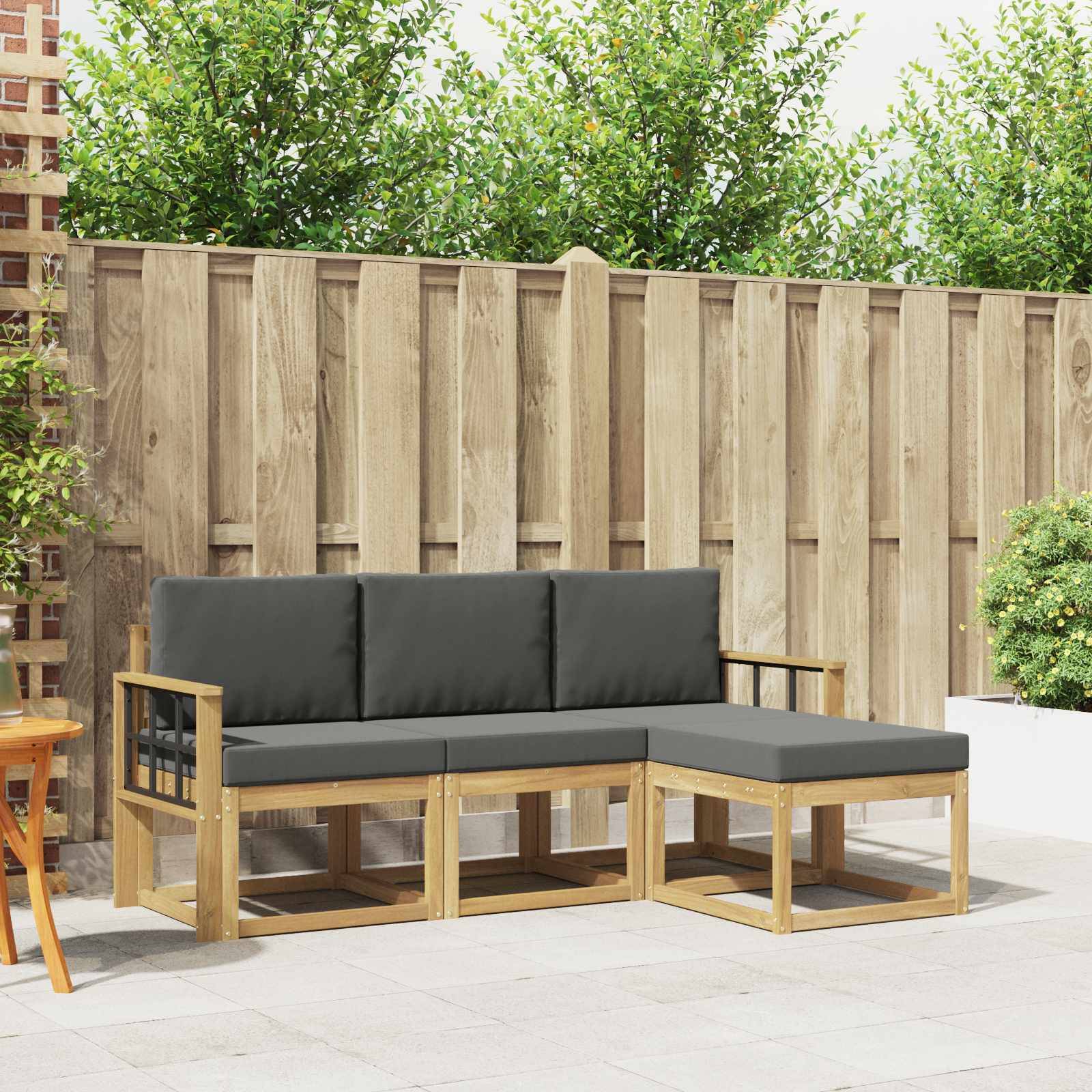 vidaXL Outdoor-Sofagarnitur 4 pcs