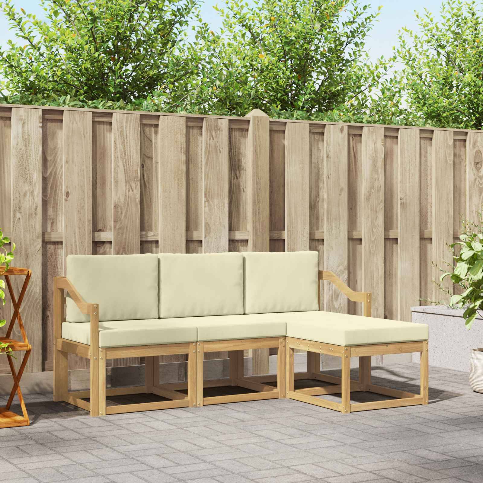 vidaXL Outdoor-Sofagarnitur 4 pcs
