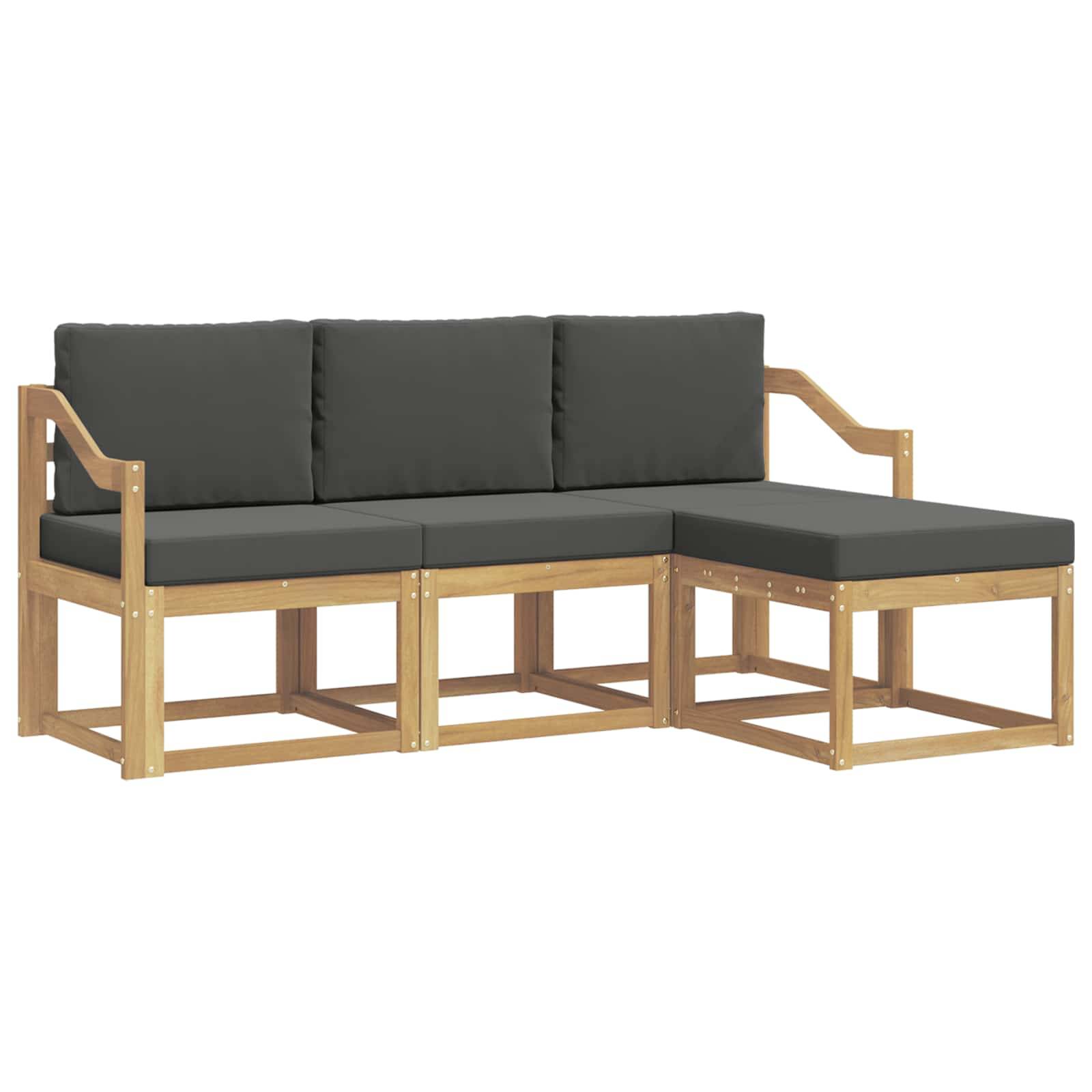 vidaXL Outdoor-Sofagarnitur 4 pcs