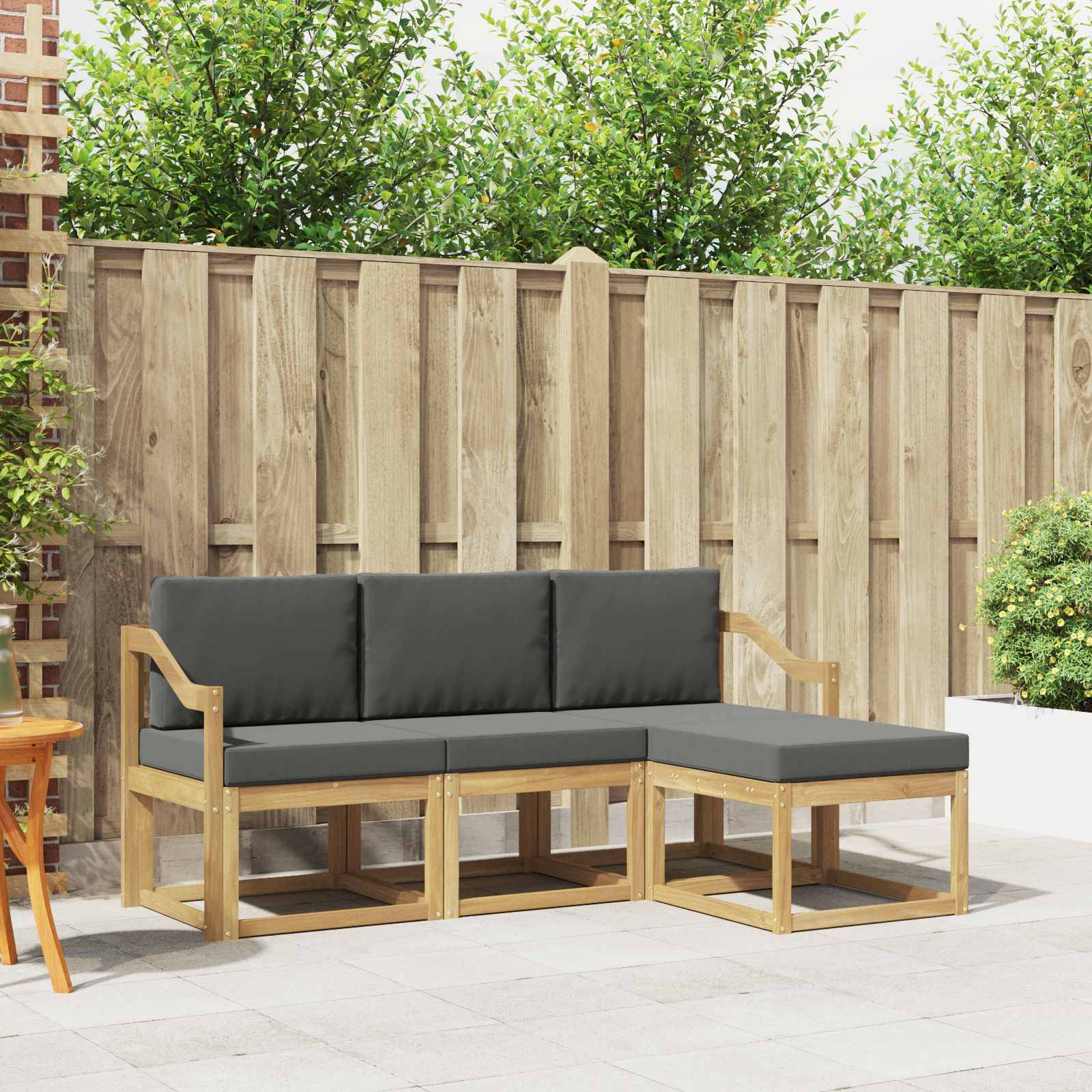 vidaXL Outdoor-Sofagarnitur 4 pcs