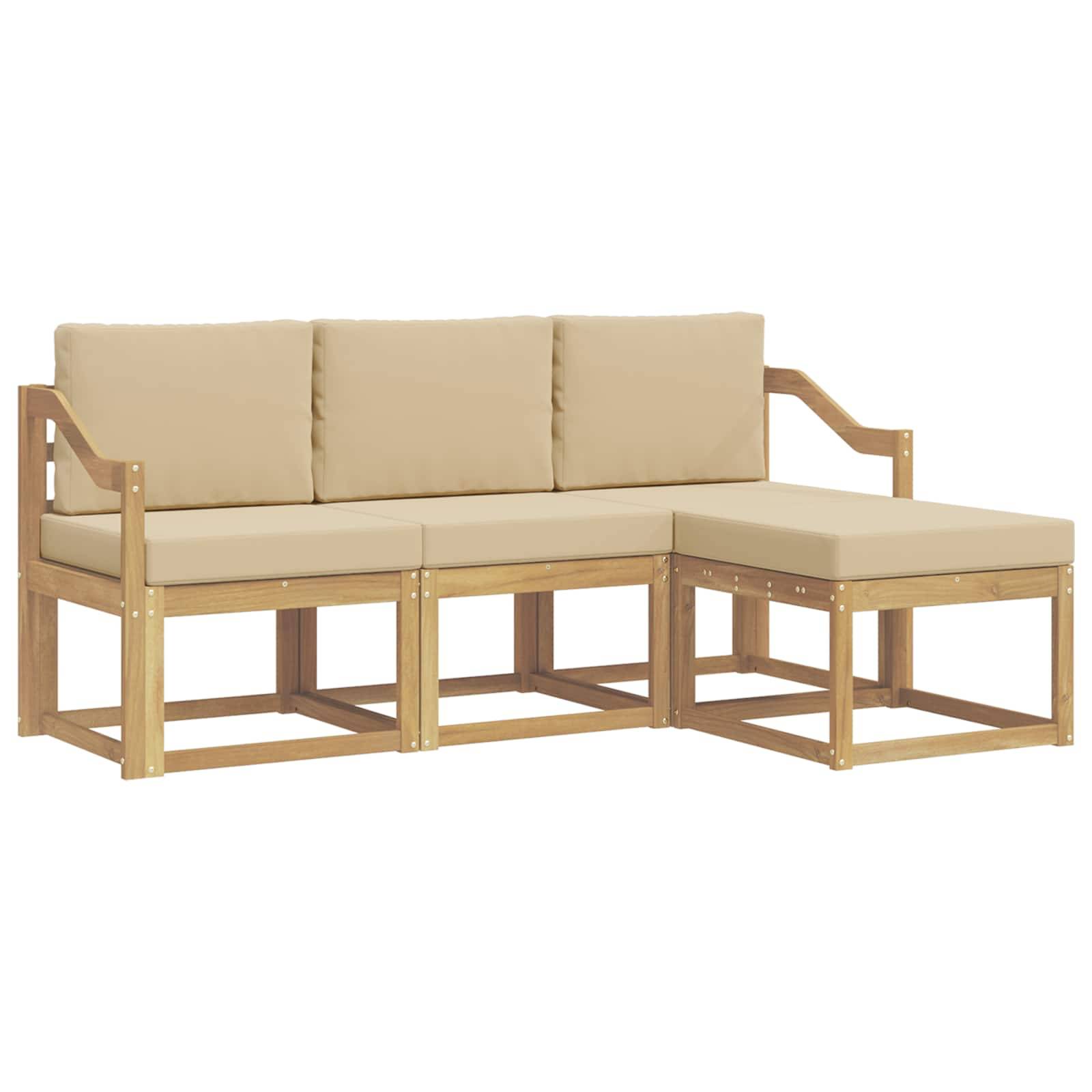 vidaXL Outdoor-Sofagarnitur 4 pcs