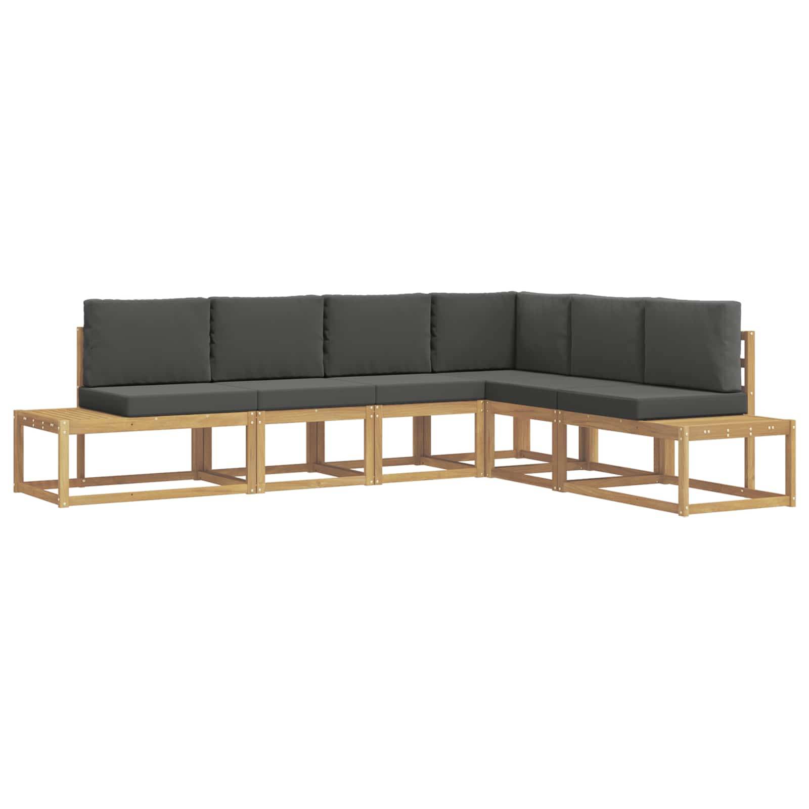 vidaXL Outdoor-Sofagarnitur 4 Stück Weiß und Anthrazit Polyester