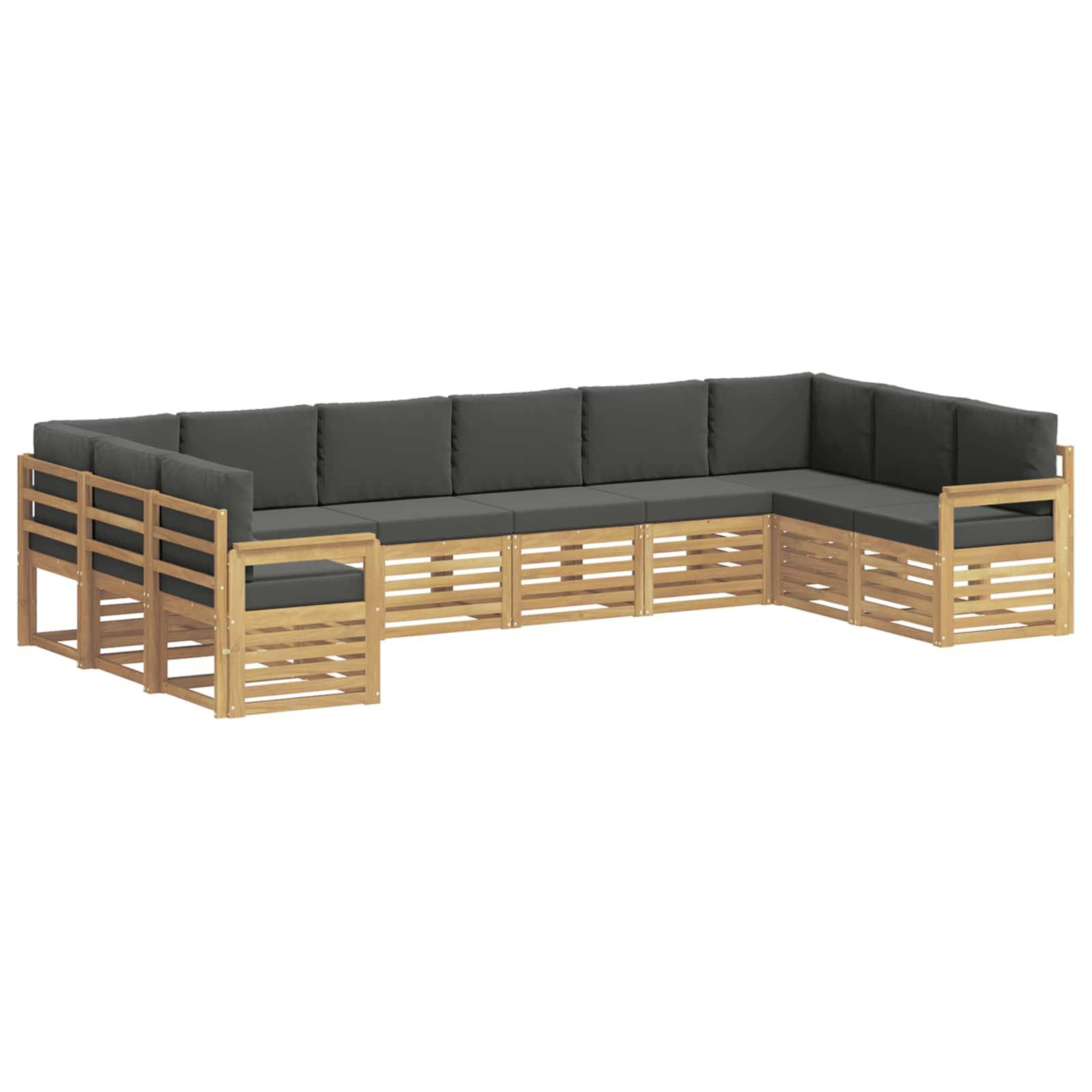 vidaXL Outdoor-Sofagarnitur 7 pcs Weiß und Anthrazit