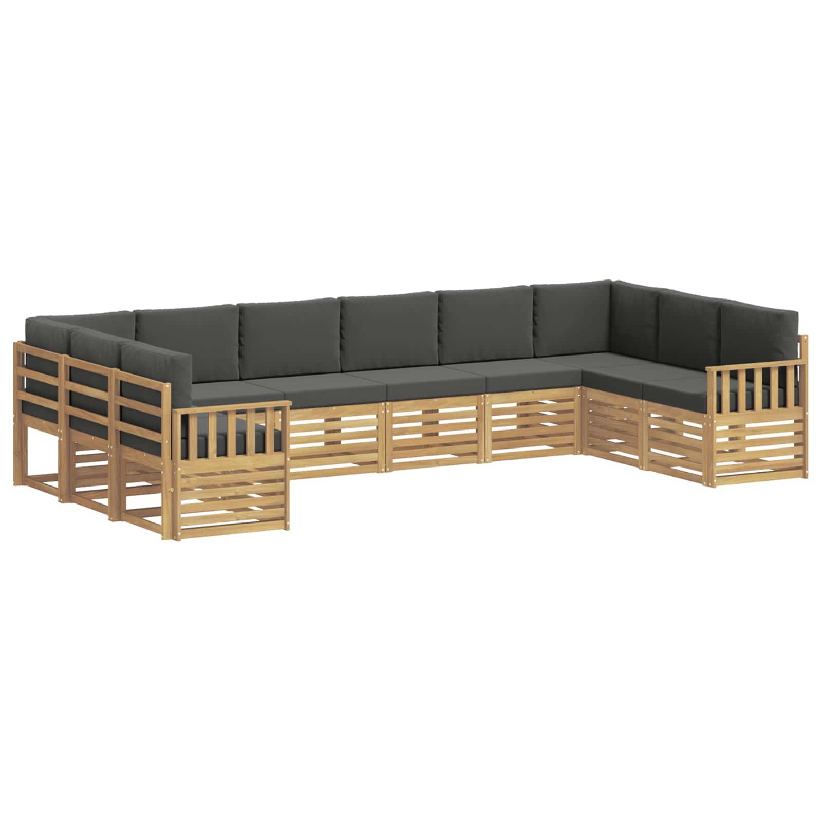 vidaXL Outdoor-Sofagarnitur 7 pcs Weiß und Anthrazit