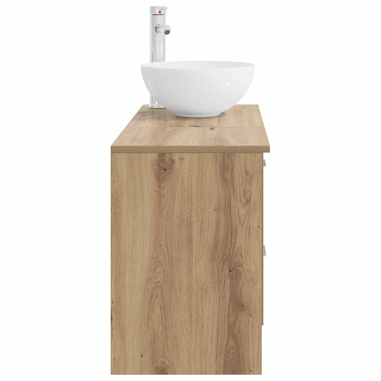 vidaXL Badezimmermöbel-Set 2 pcs Artisan-Eiche Holzwerkstoff