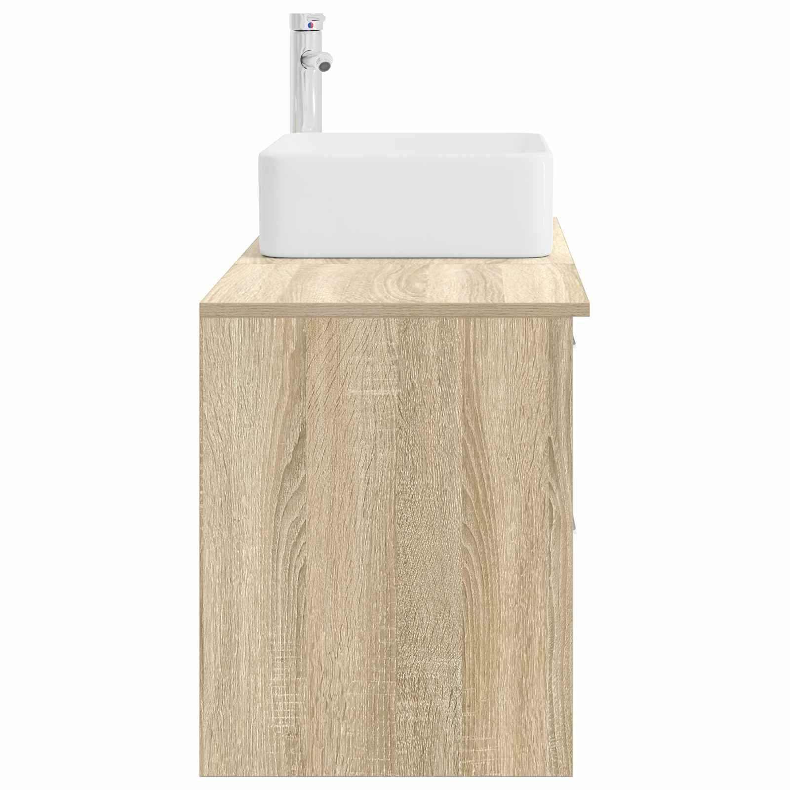 vidaXL Badezimmermöbel-Set 2 pcs Sonoma-Eiche Holzwerkstoff