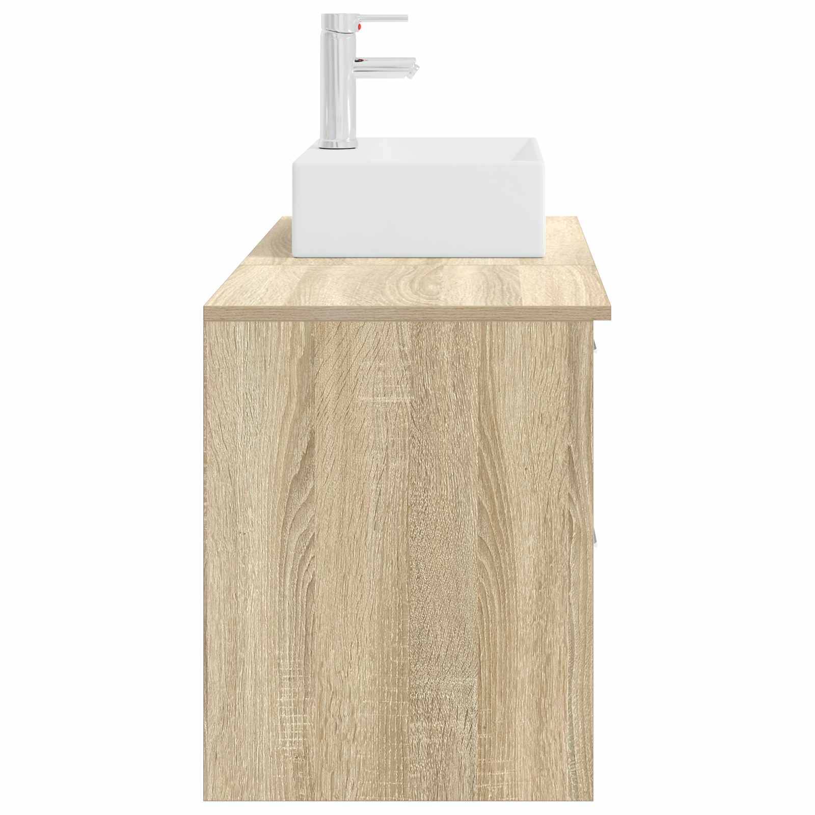 vidaXL Badezimmermöbel-Set 2 pcs Sonoma-Eiche Holzwerkstoff