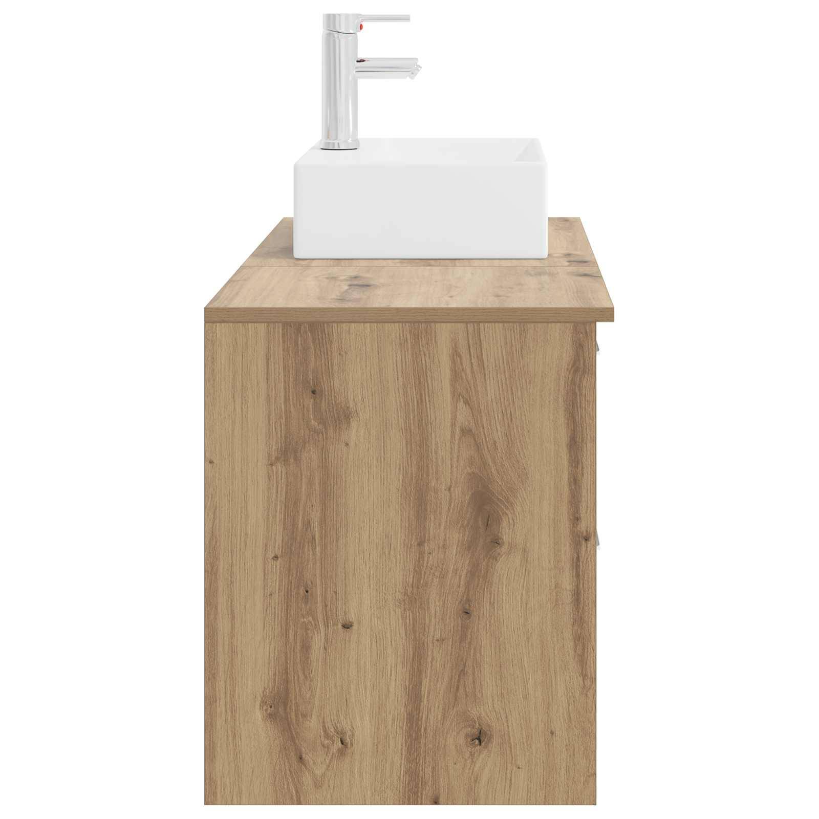 vidaXL Badezimmermöbel-Set 2 pcs Artisan-Eiche Holzwerkstoff