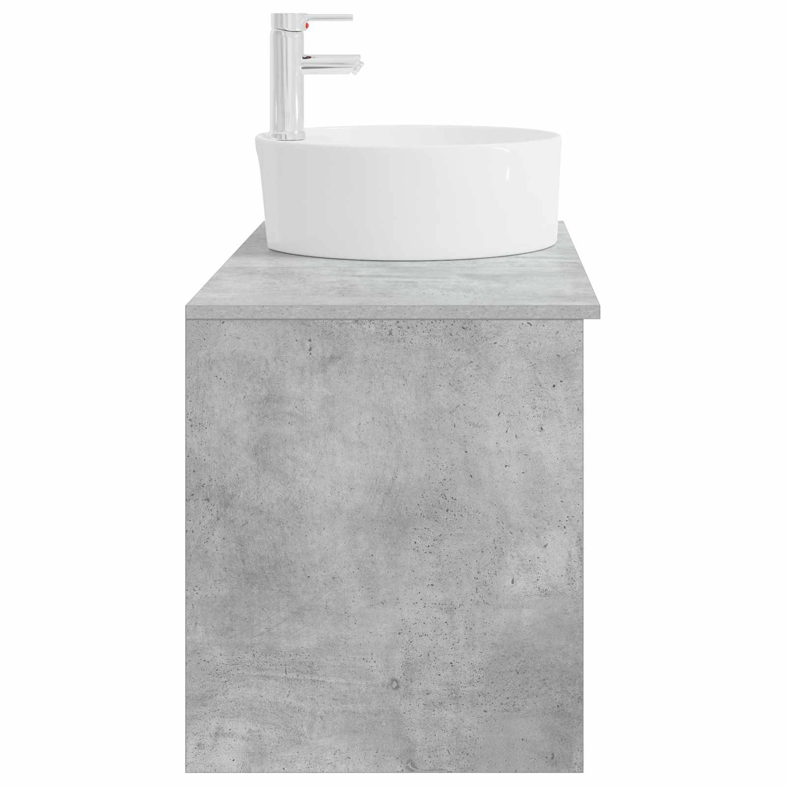 vidaXL Badezimmermöbel-Set 2 pcs Betongrau Holzwerkstoff