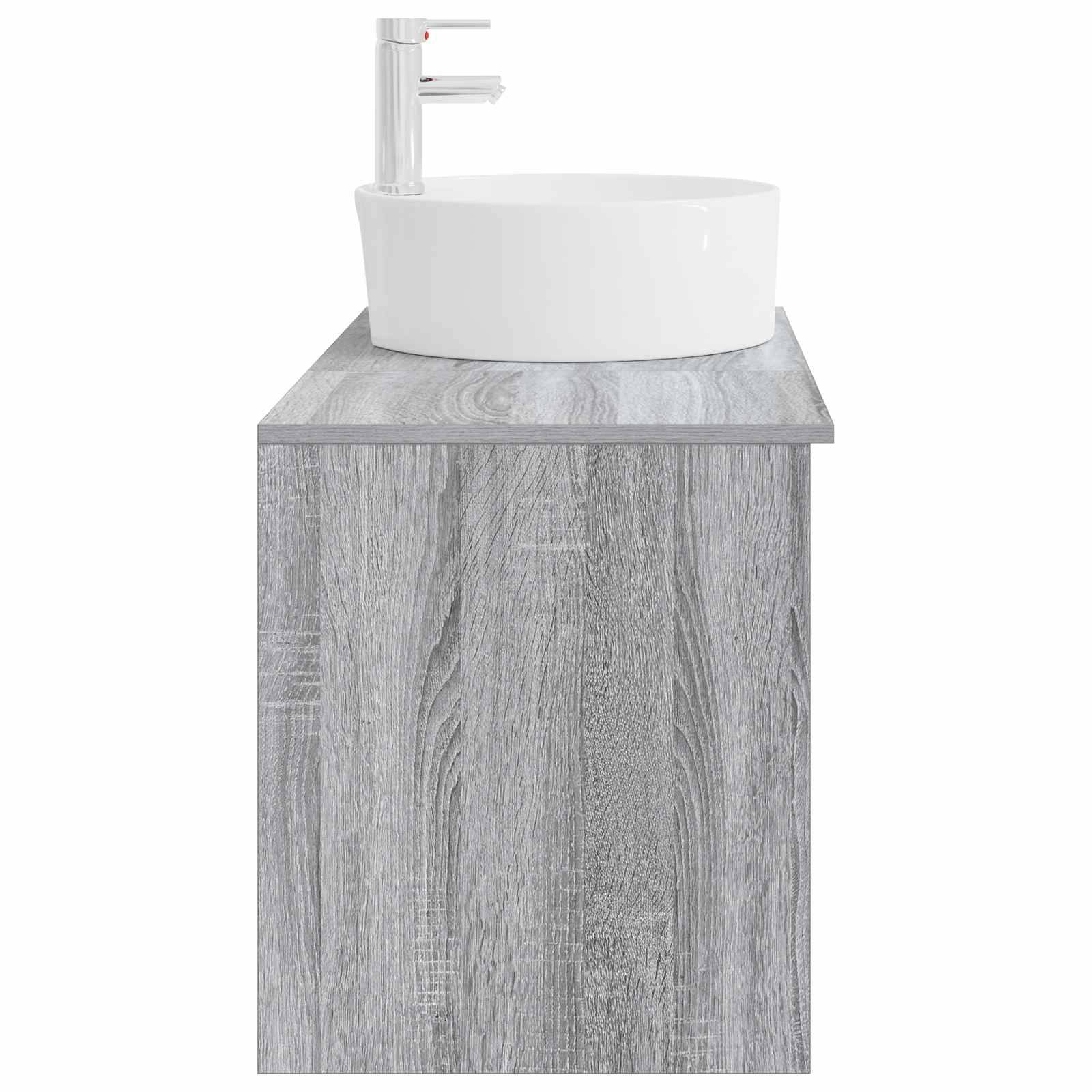 vidaXL Badezimmermöbel-Set 2 pcs Grau Sonoma Holzwerkstoff
